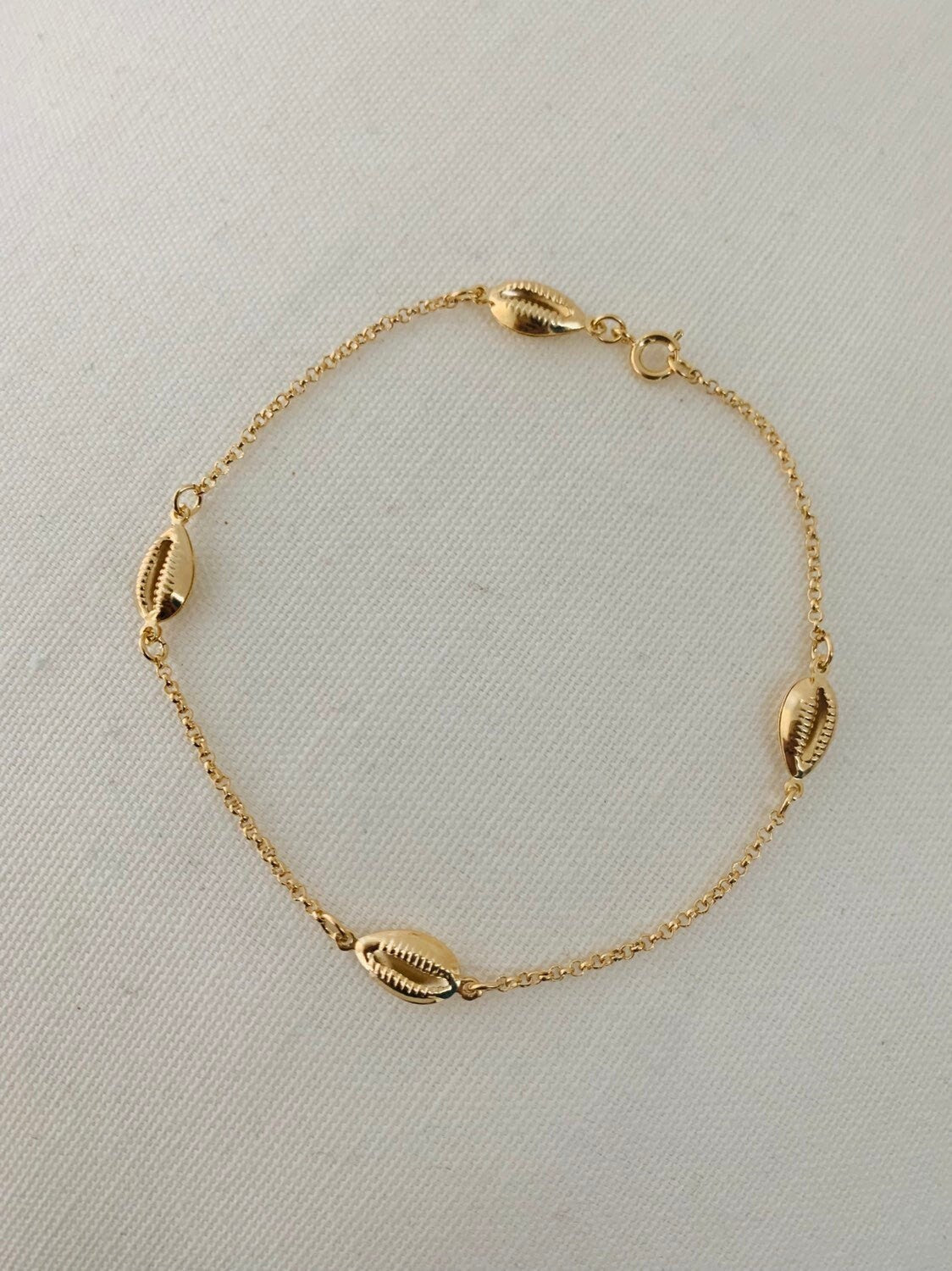 Gold Filled Puka Shell Bracelet