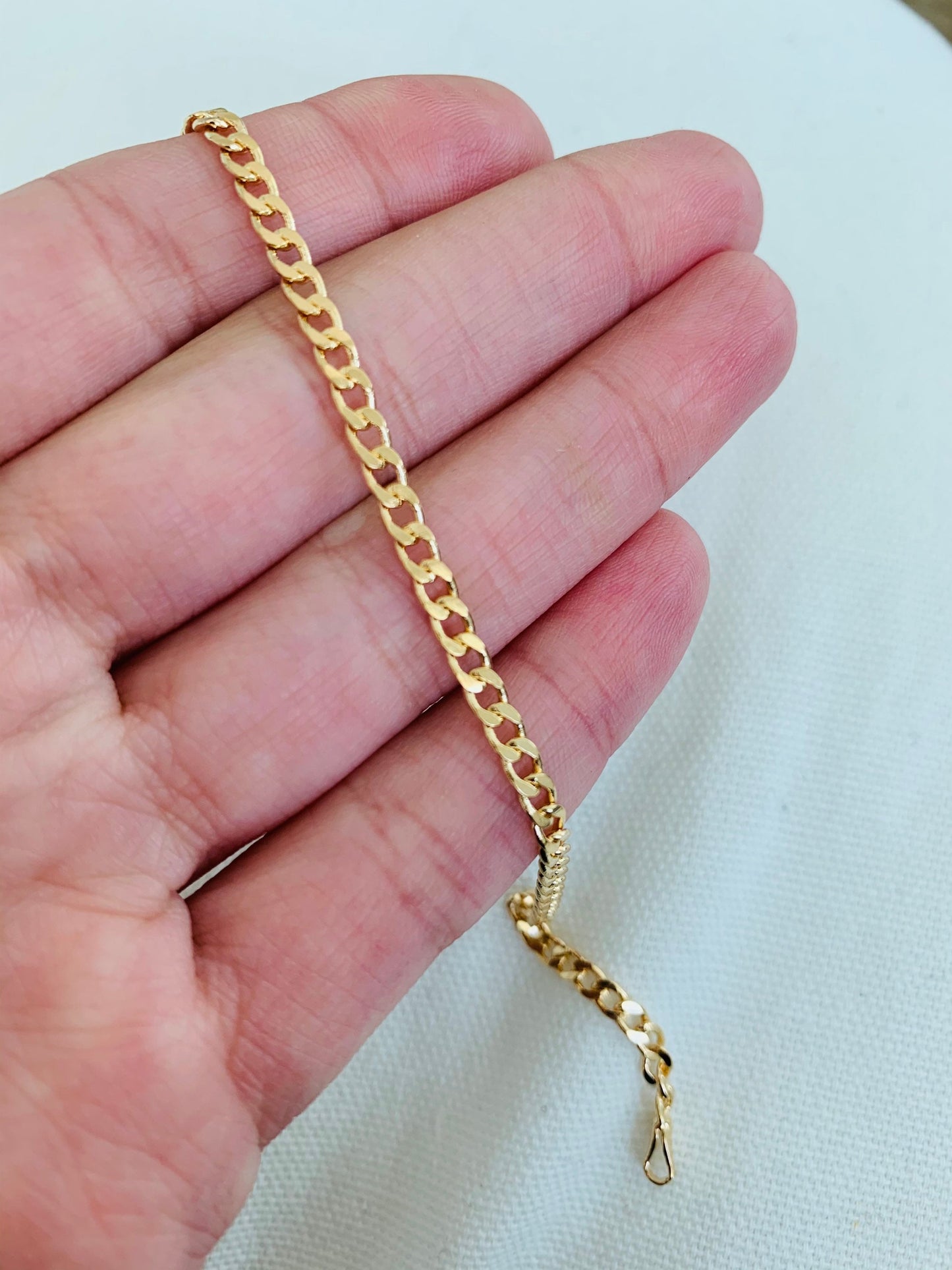 Gold Filled 3.5mm Curb Anklet