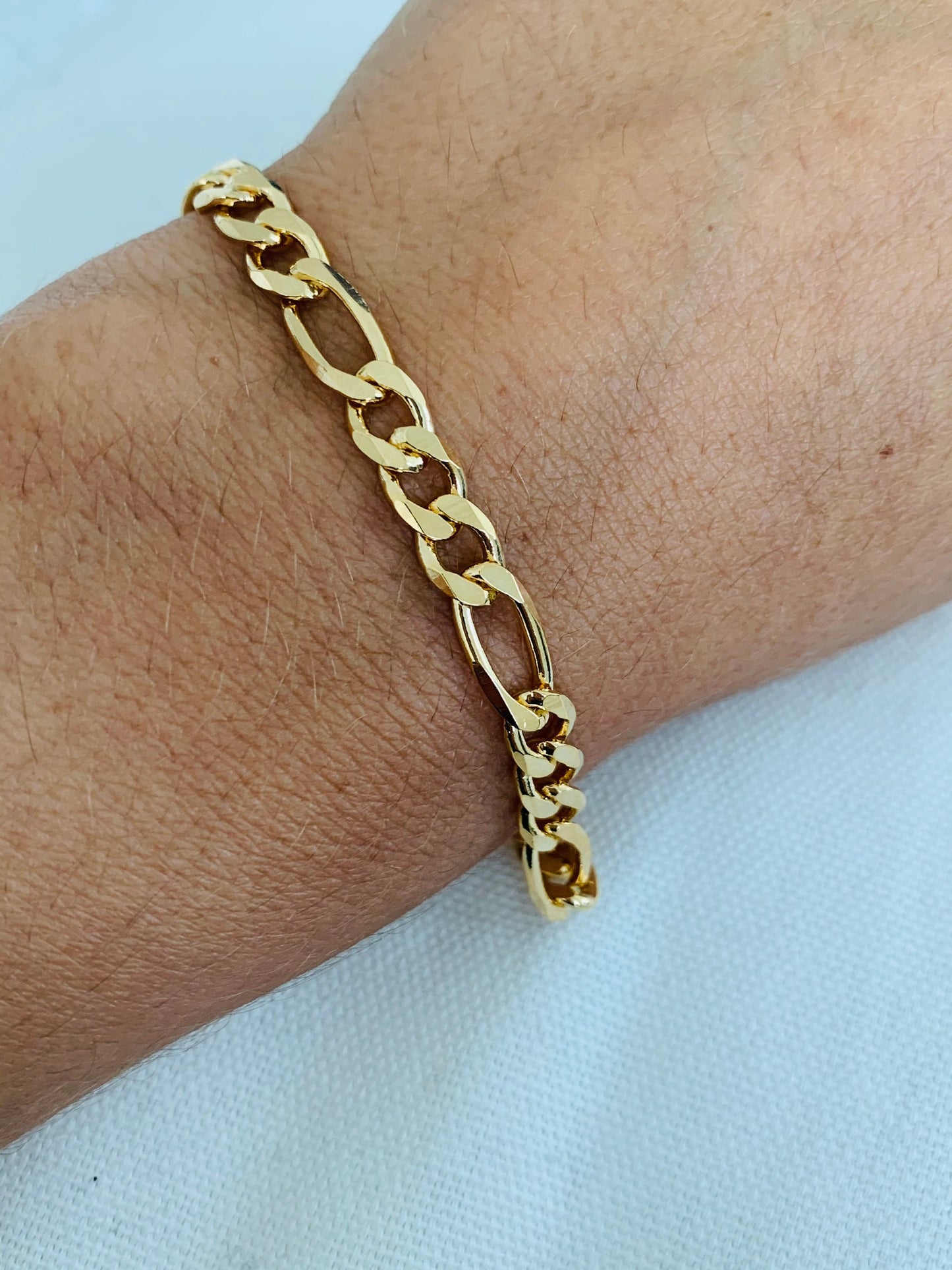 Gold Filled 6mm Figaro Bracelet