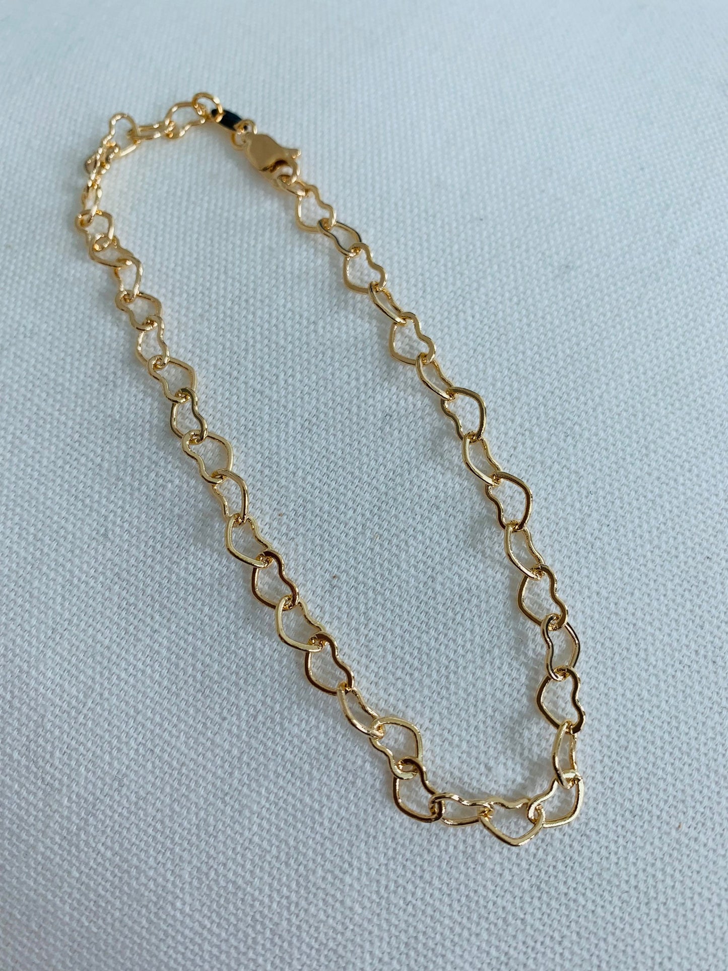 Gold Filled 6mm Heart Anklet