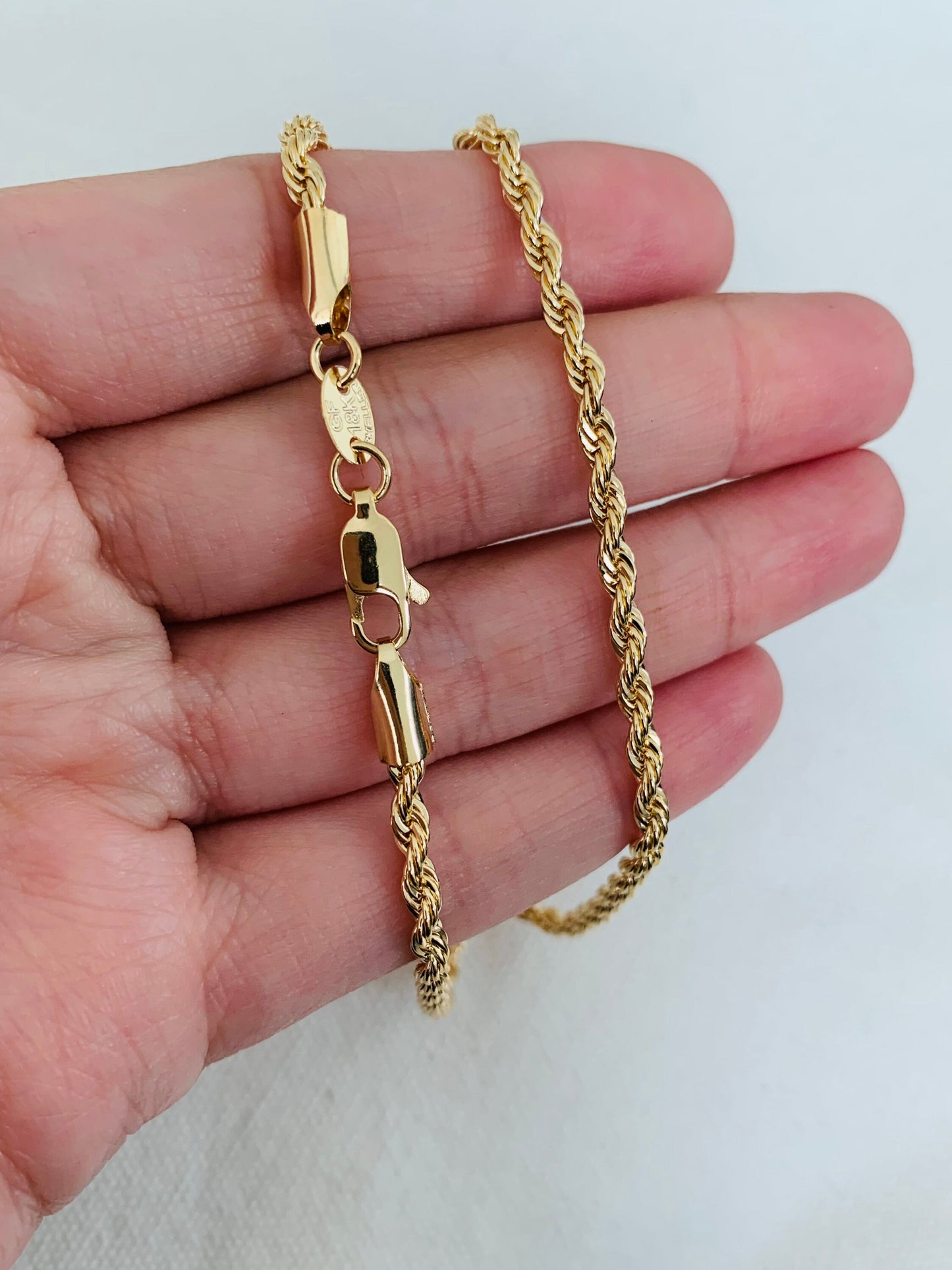 Gold Filled 3mm Rope Necklace