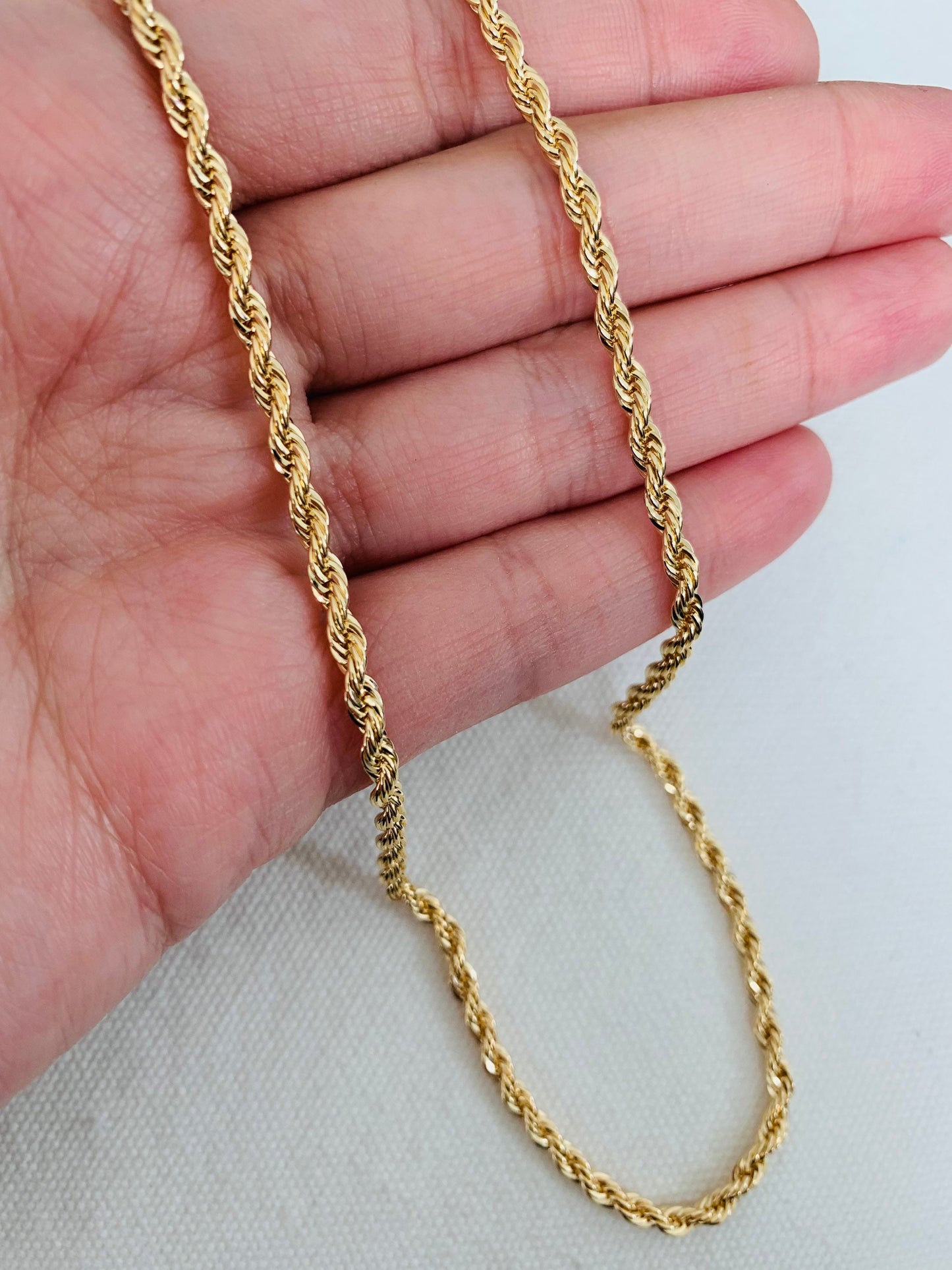 Gold Filled 3mm Rope Necklace