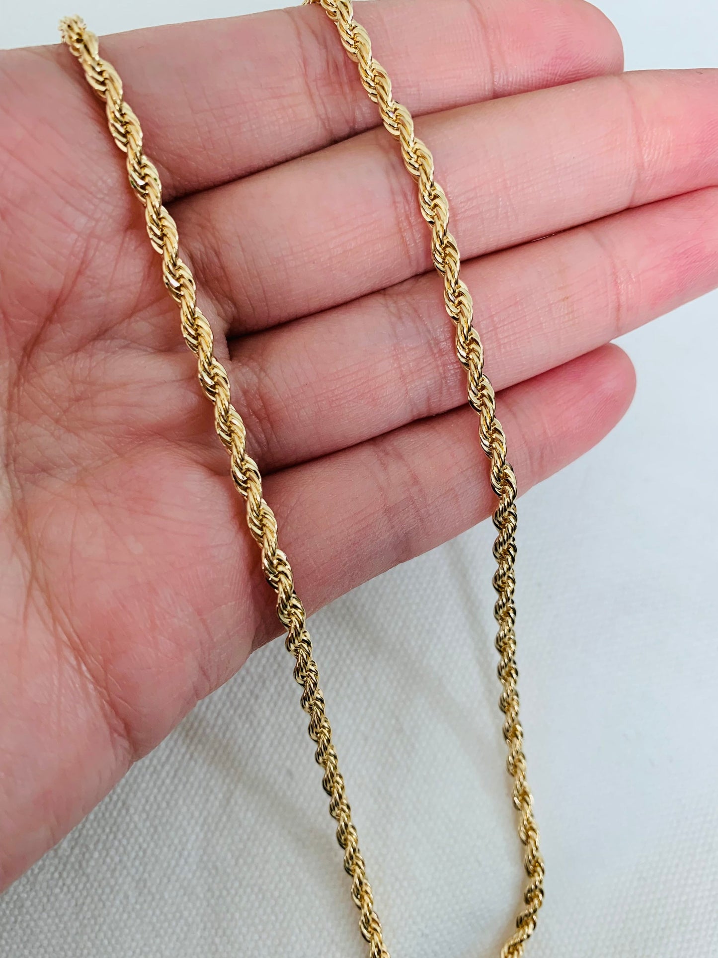 Gold Filled 3mm Rope Necklace