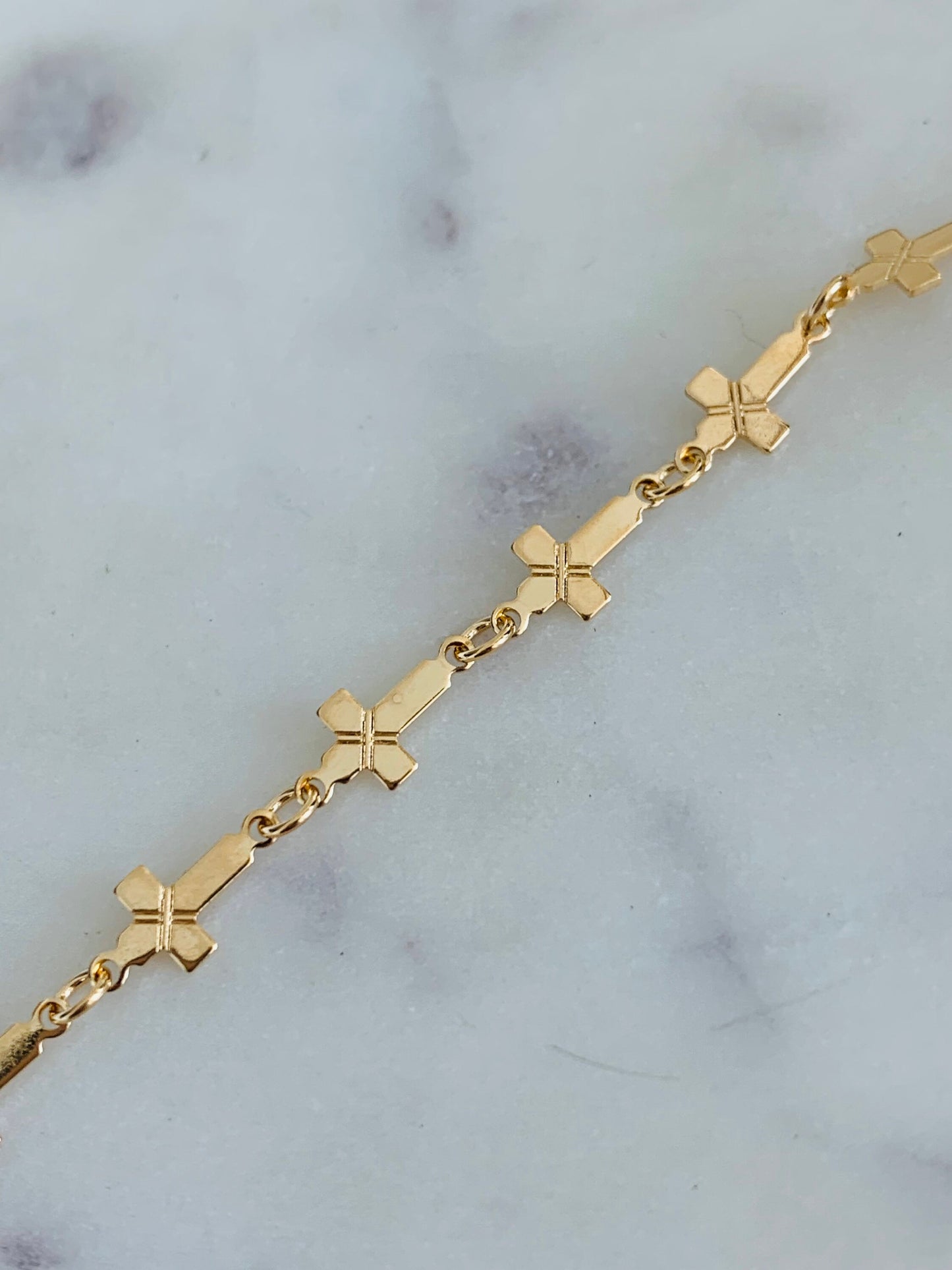 Gold Filled Cross Anklet