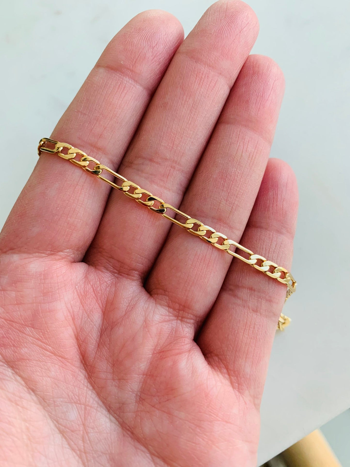 Gold Filled 3mm Figaro Bracelet