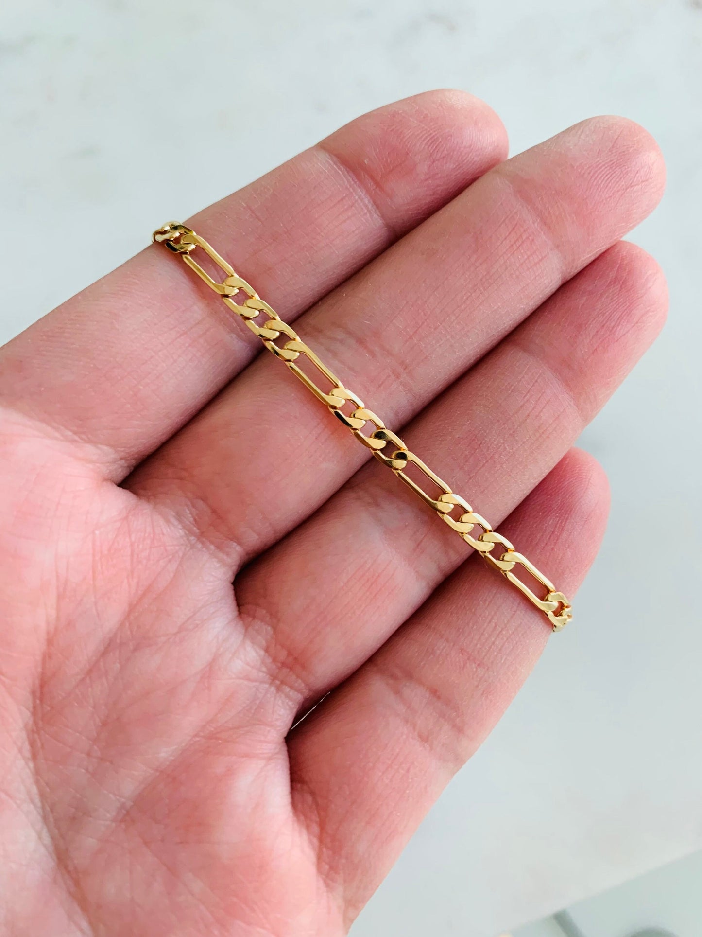 Gold Filled 3mm Figaro Bracelet