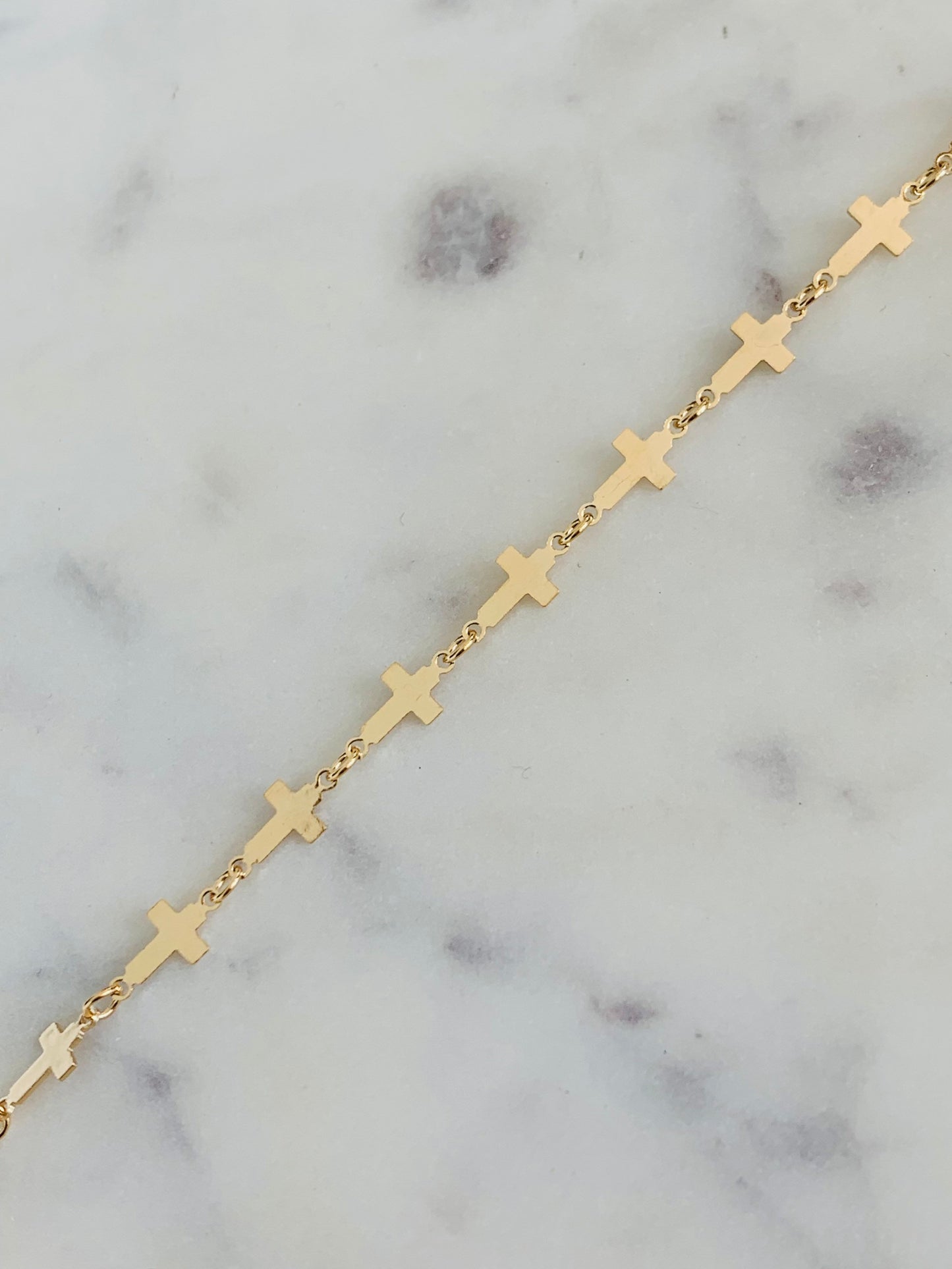 Gold Filled Cross Anklet