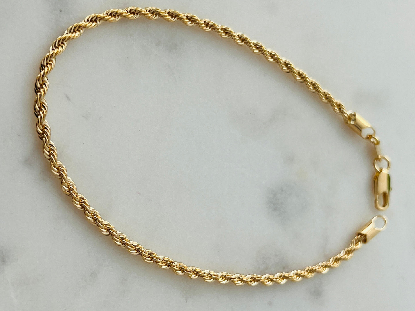 Gold Filled 2mm Rope Anklet