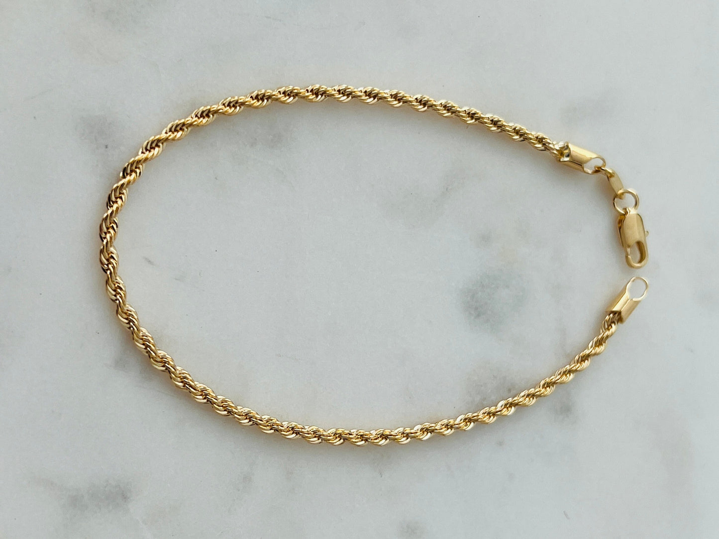 Gold Filled 2mm Rope Anklet