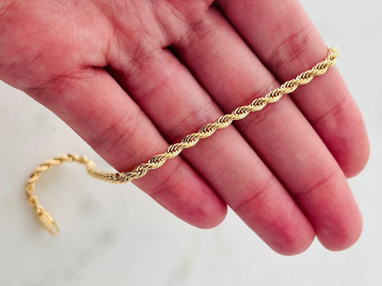 Gold Filled 2mm Rope Anklet