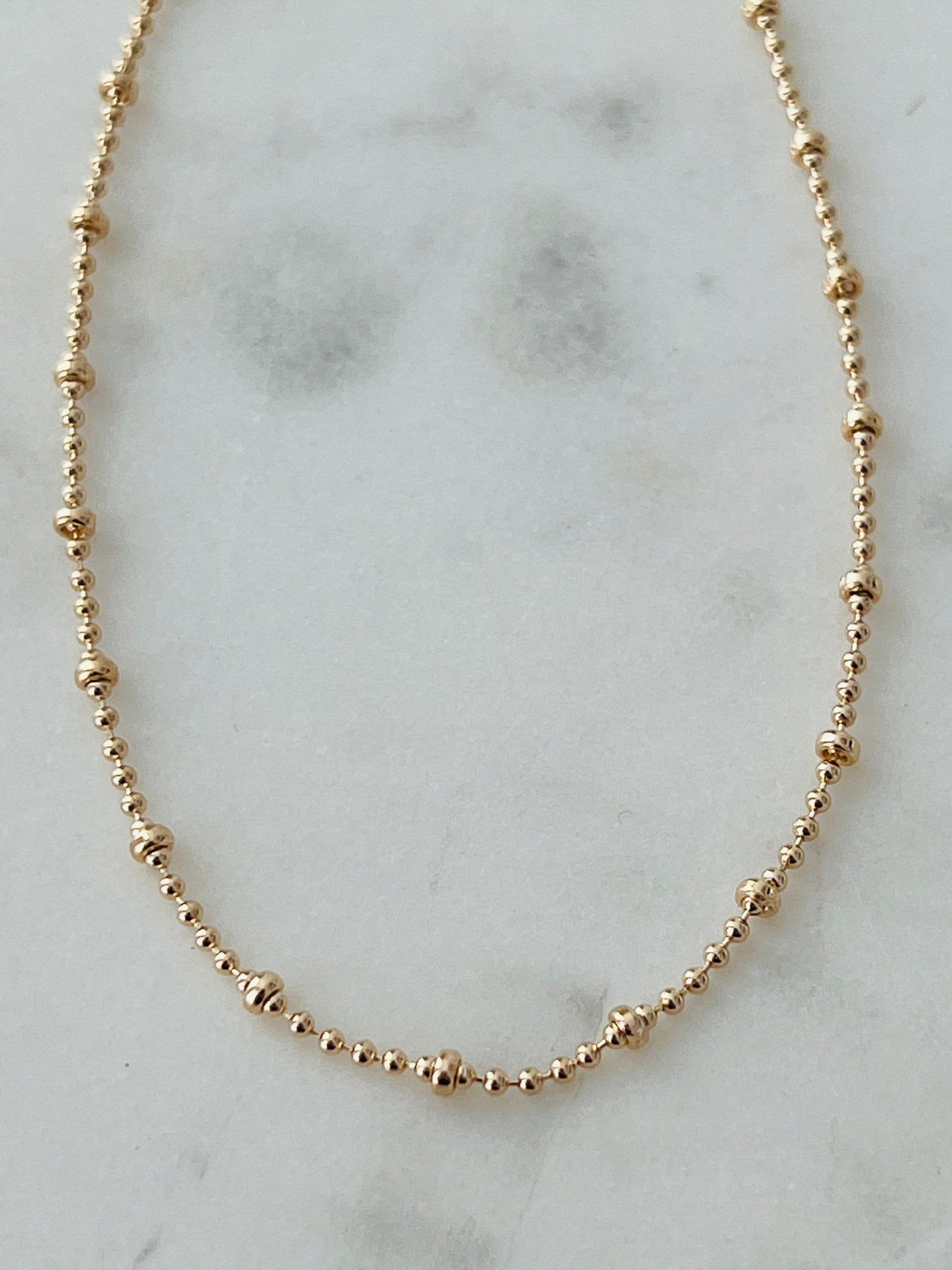 Gold Filled 1mm Ball Chain Anklet