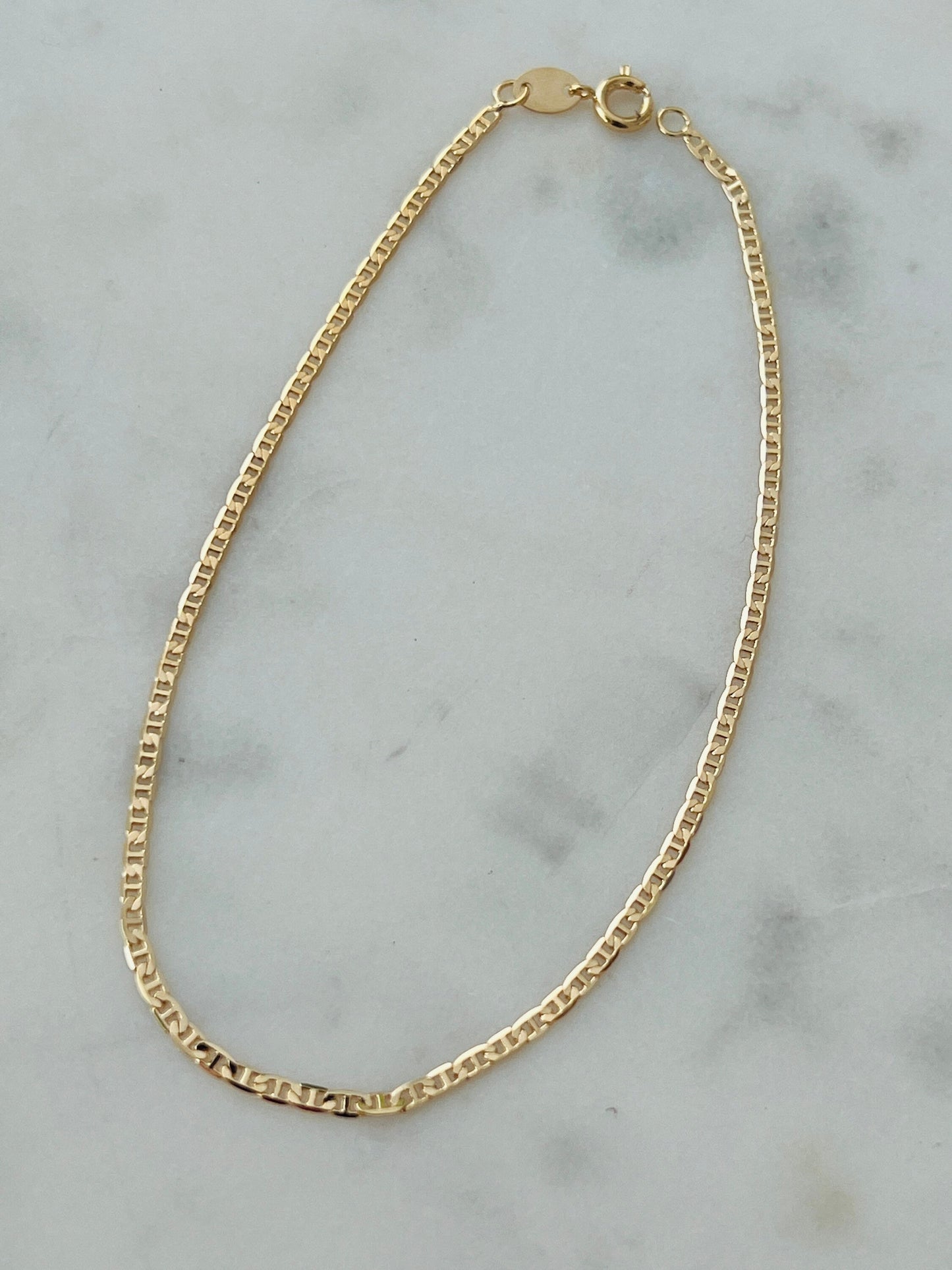 Gold Filled 1mm Mariner Anklet