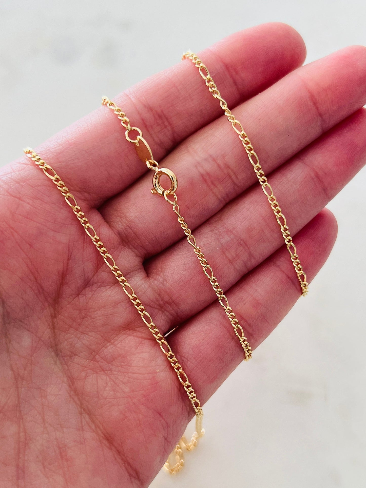 Gold Filled 0.9mm Figaro Chain