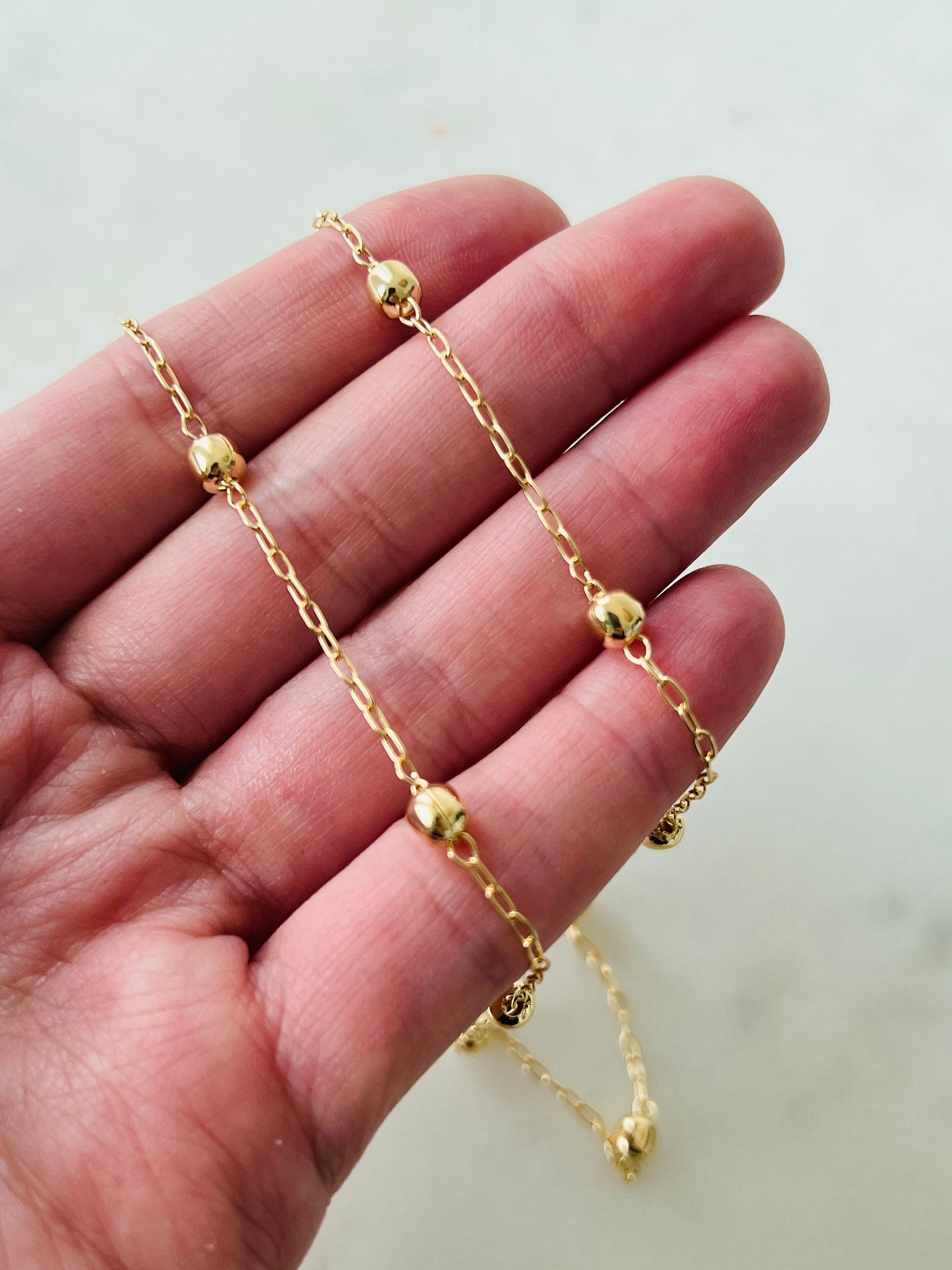 Gold Filled Rolo Ball Necklace