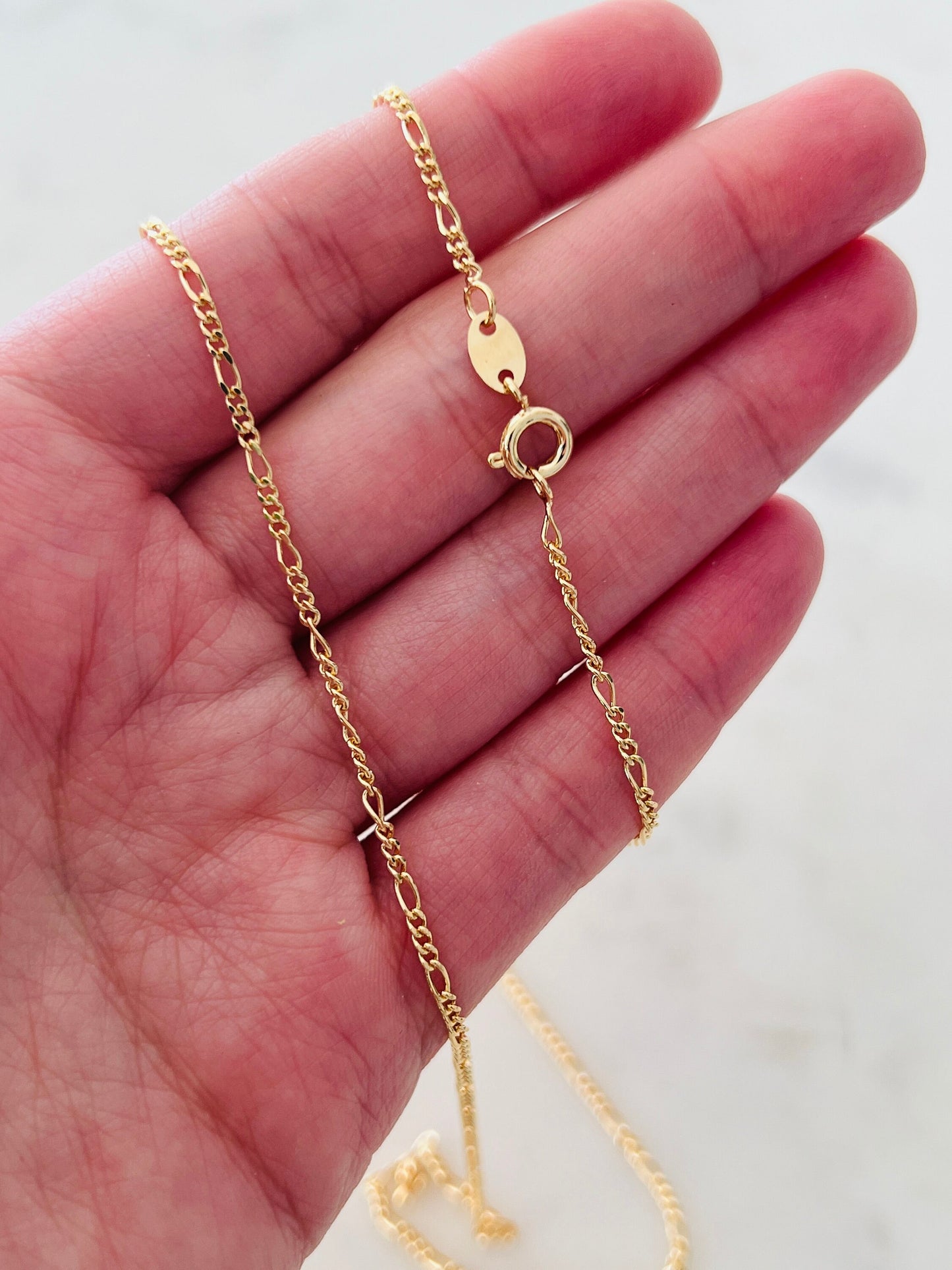 Gold Filled 0.9mm Figaro Chain