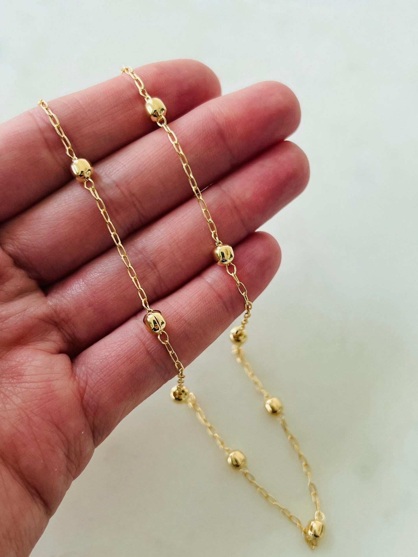 Gold Filled Rolo Ball Necklace