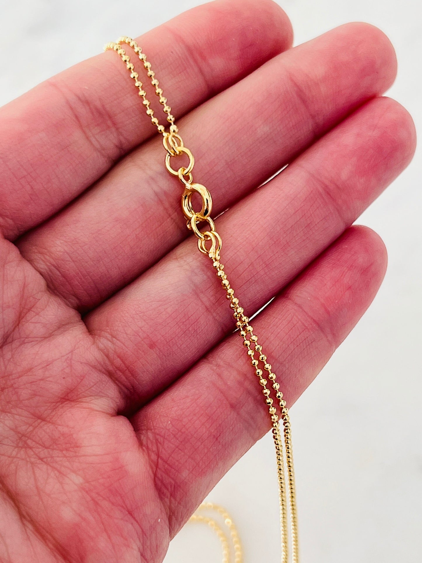 Gold Filled Layered Peace Necklace