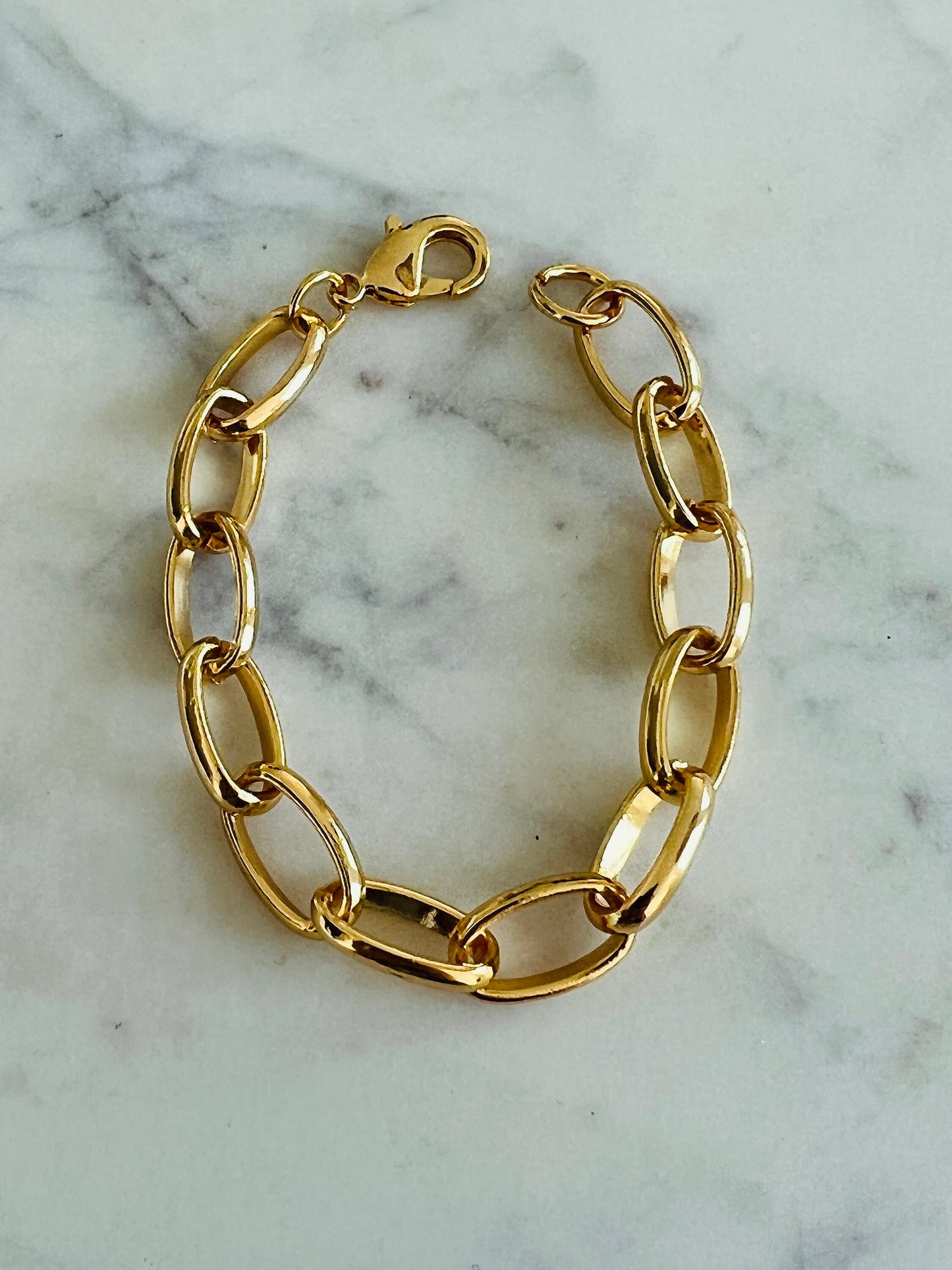 Gold Filled 10mm Paperclip Bracelet