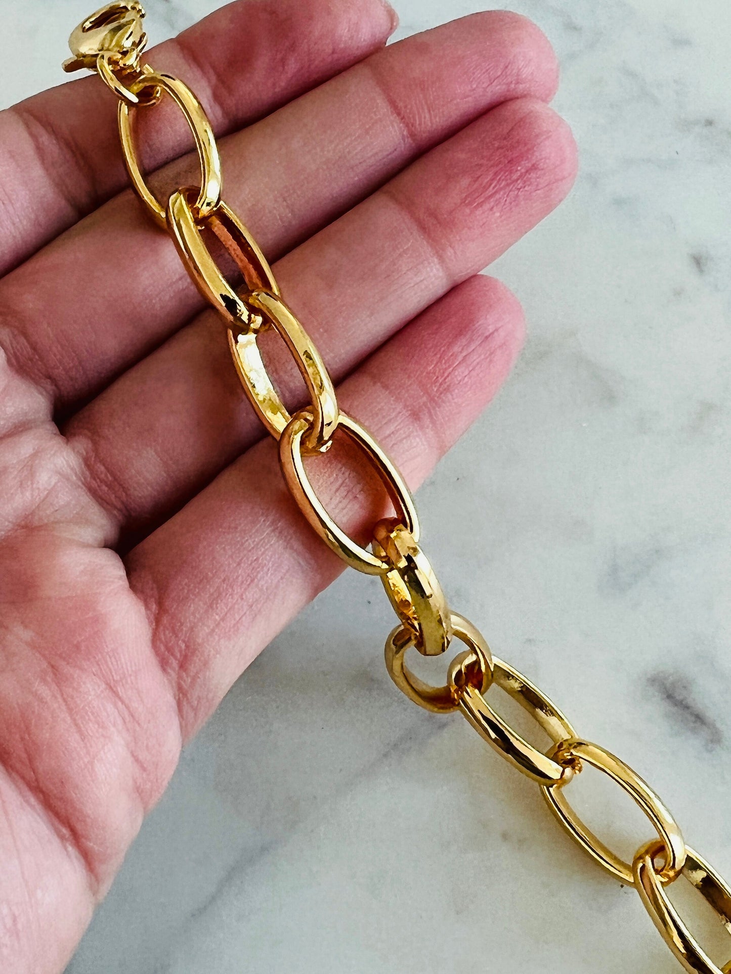 Gold Filled 10mm Paperclip Bracelet