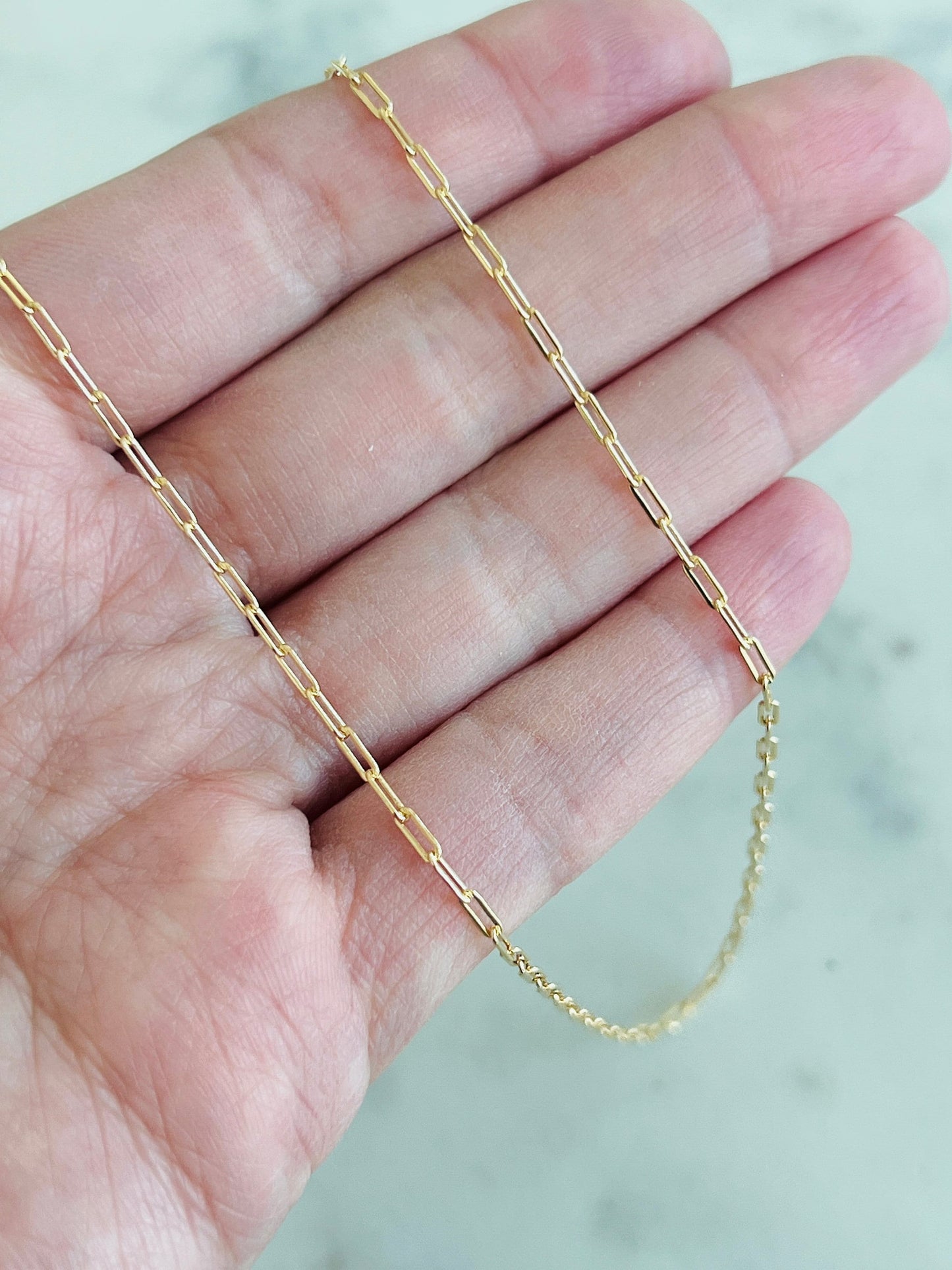 Gold Filled 1.8mm Paperclip Necklace