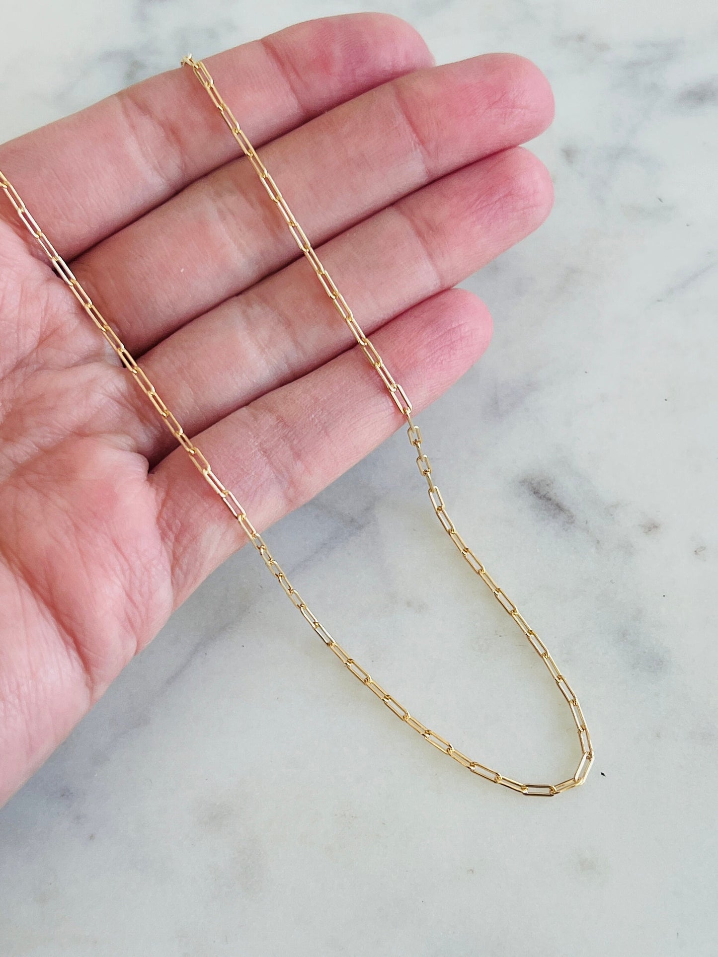 Gold Filled 1.8mm Paperclip Necklace