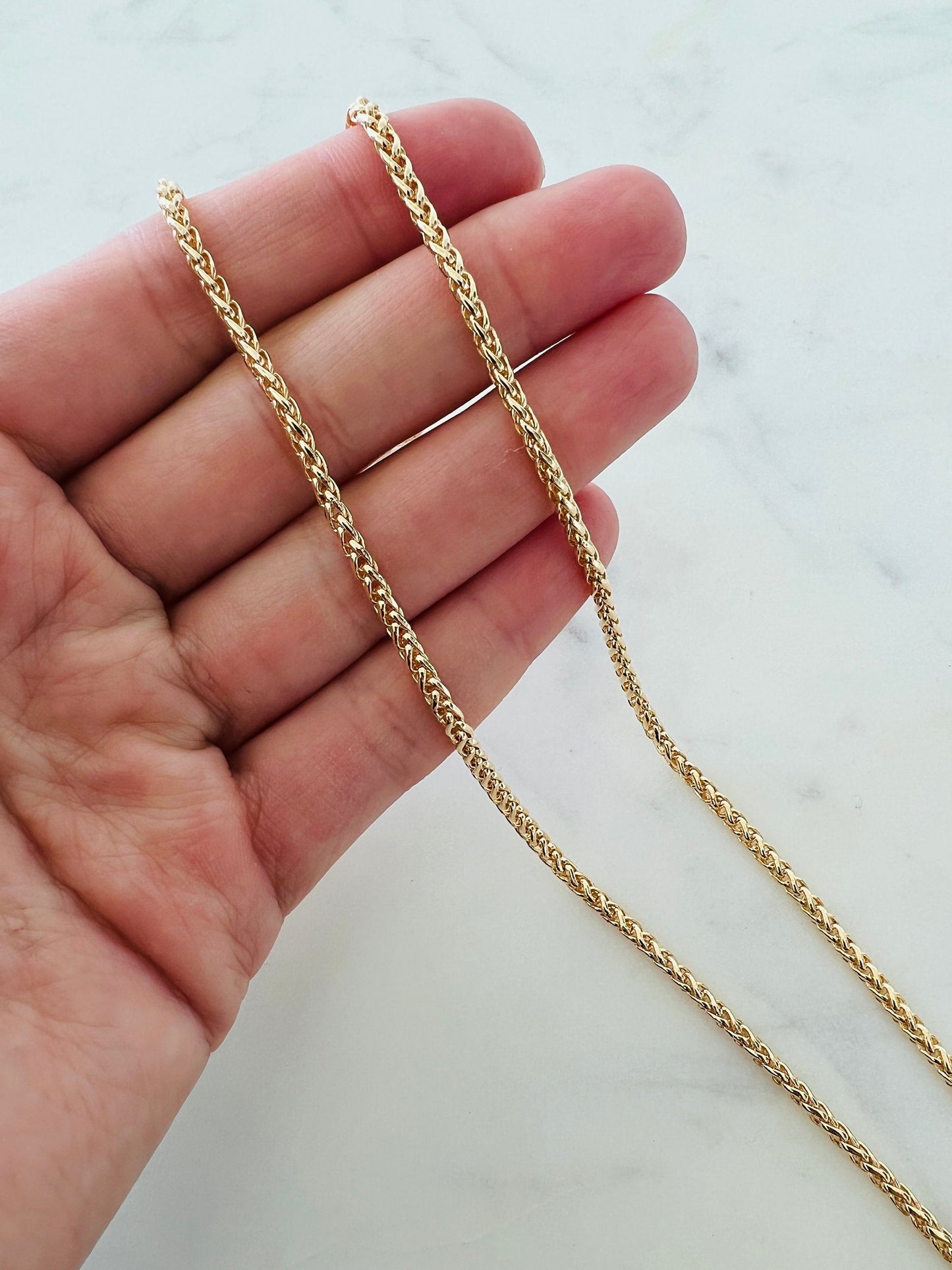 Gold Filled Spiga Chain, Gold filled Wheat Chain, Unisex Chain, Mens Chain, Womens Chain, Gold Filled Chain, Gold Filled Necklace,Spiga Link