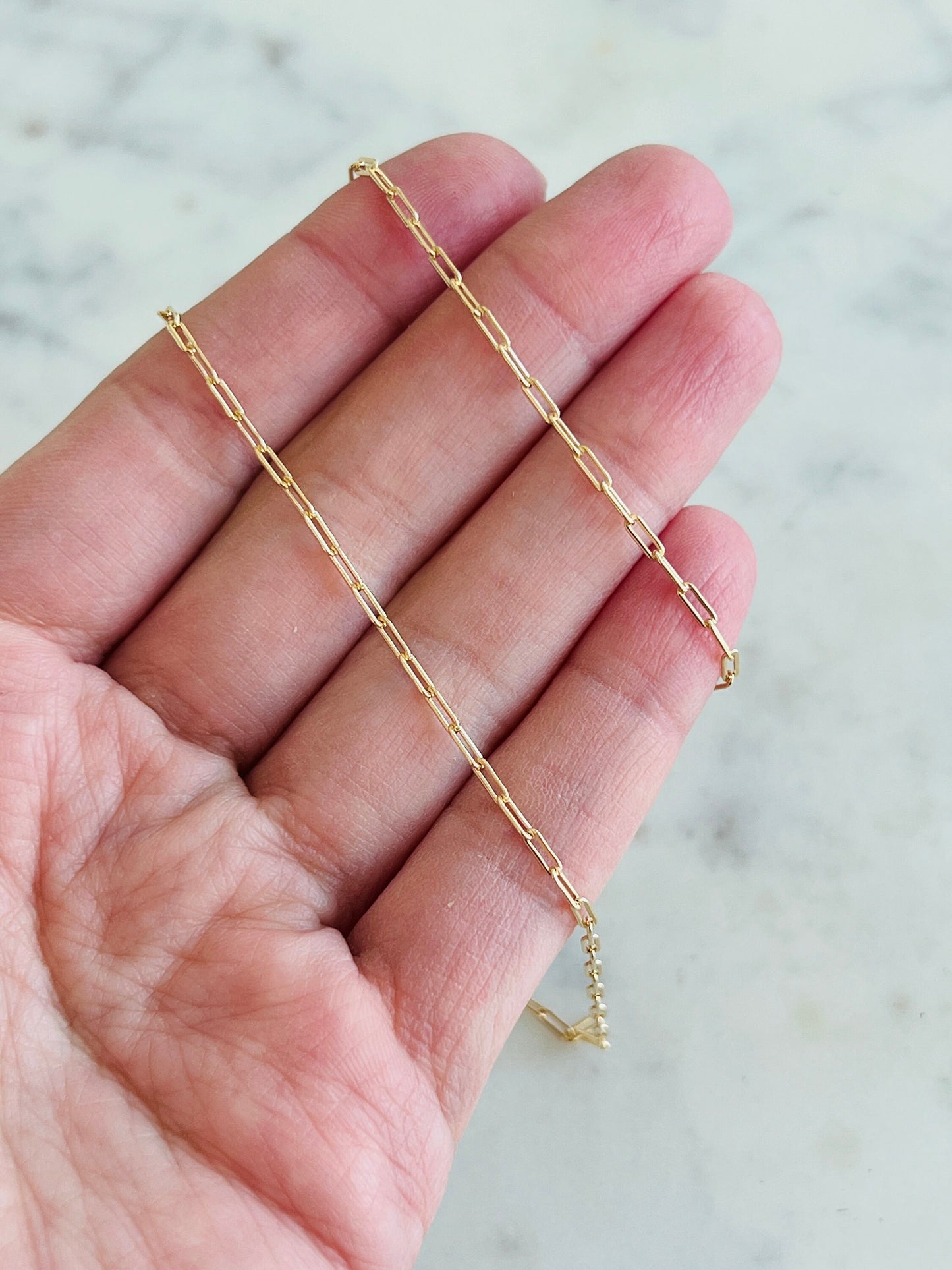 Gold Filled 1.8mm Paperclip Necklace