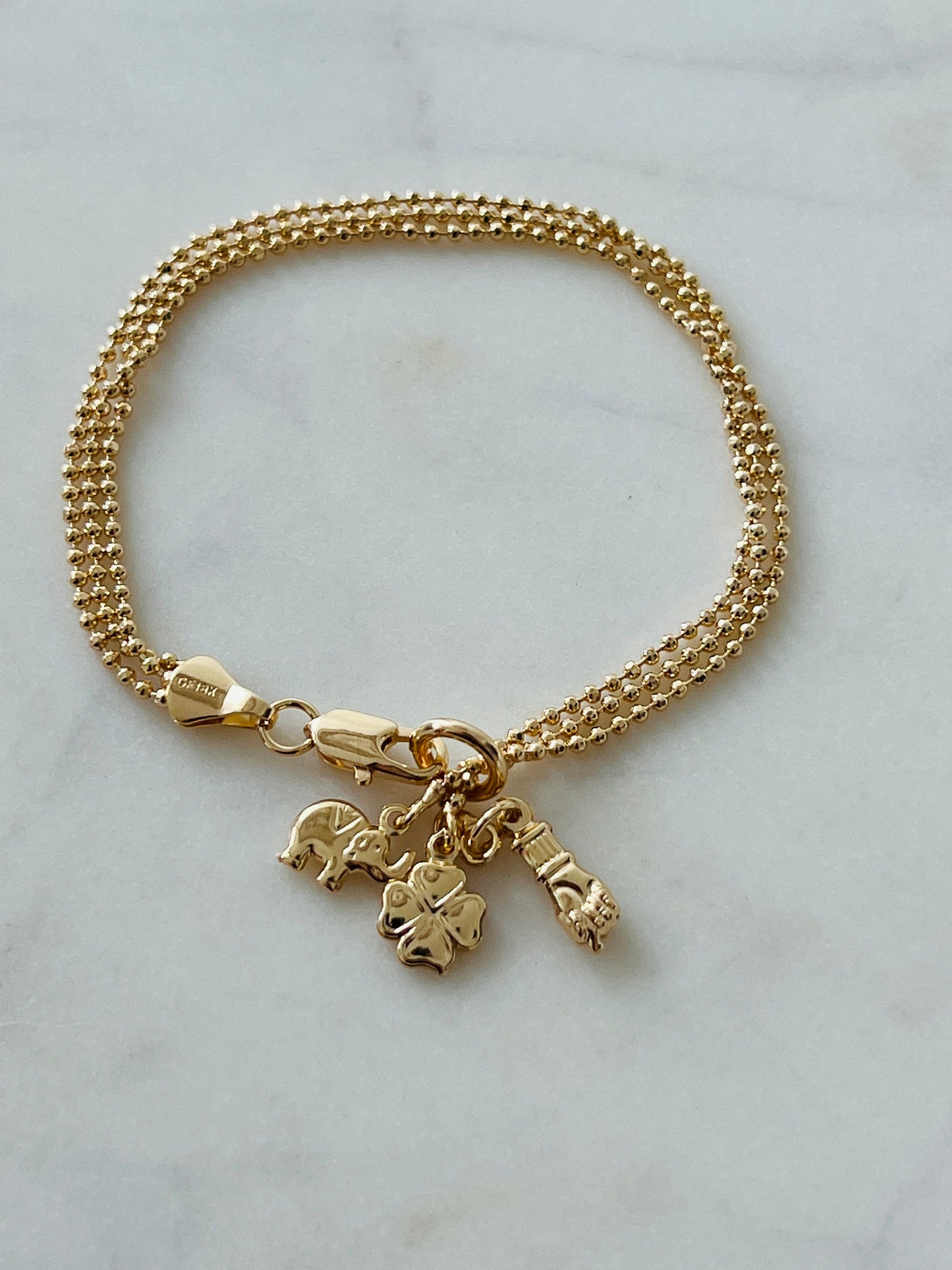 Gold Filled Multi Charm Bracelet