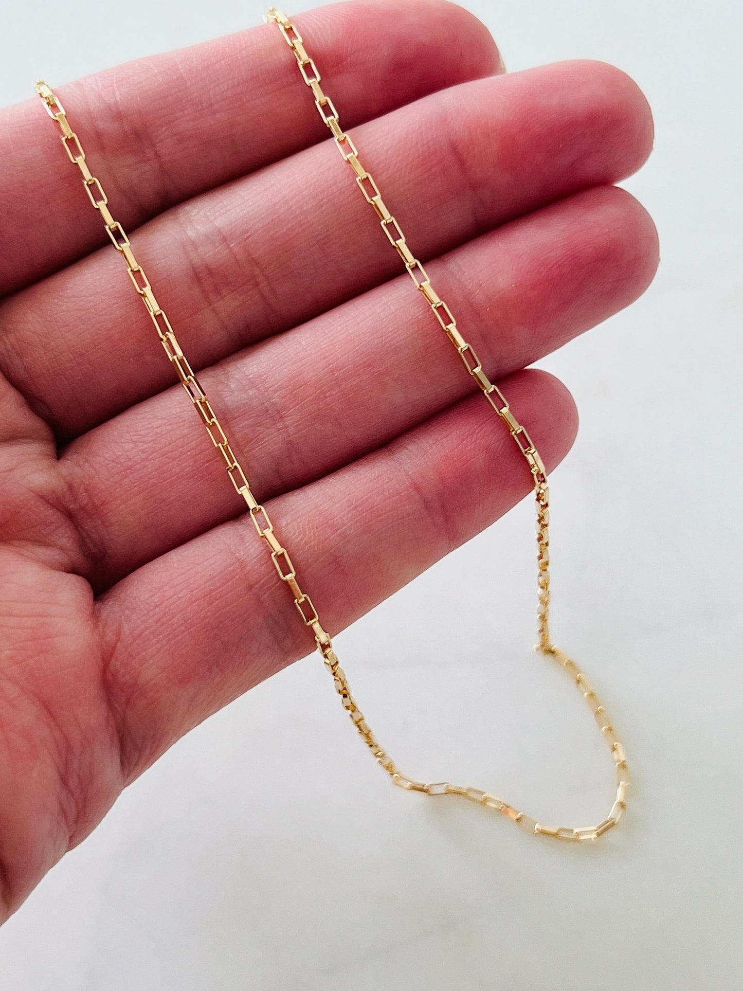 Gold Filled 0.5mm Paperclip Necklace