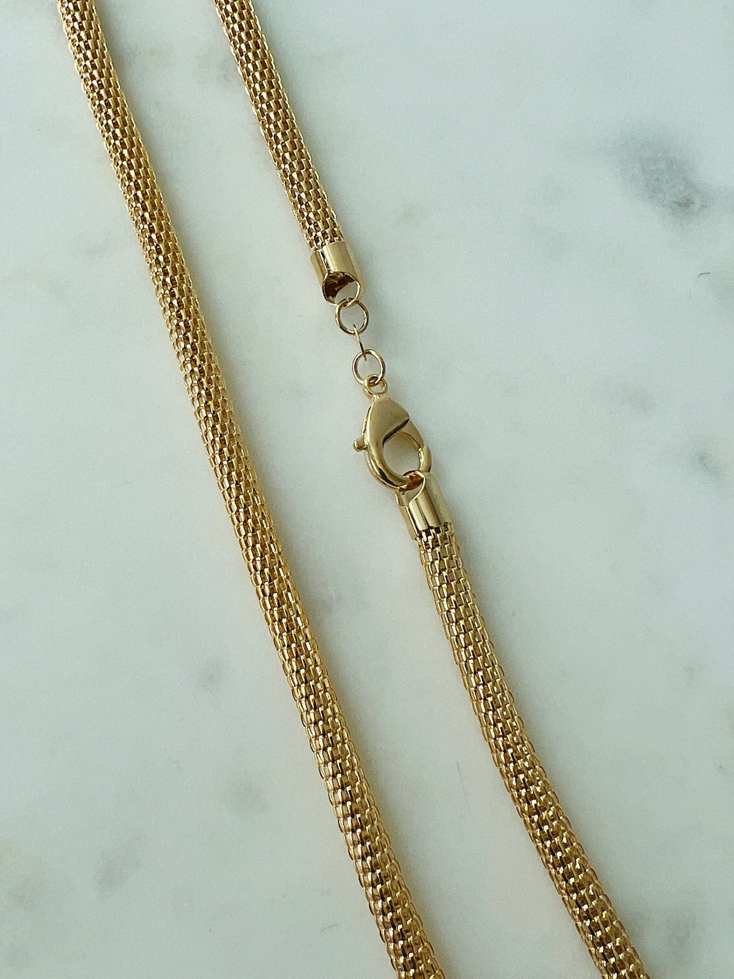 Gold Filled 6mm Mesh Necklace