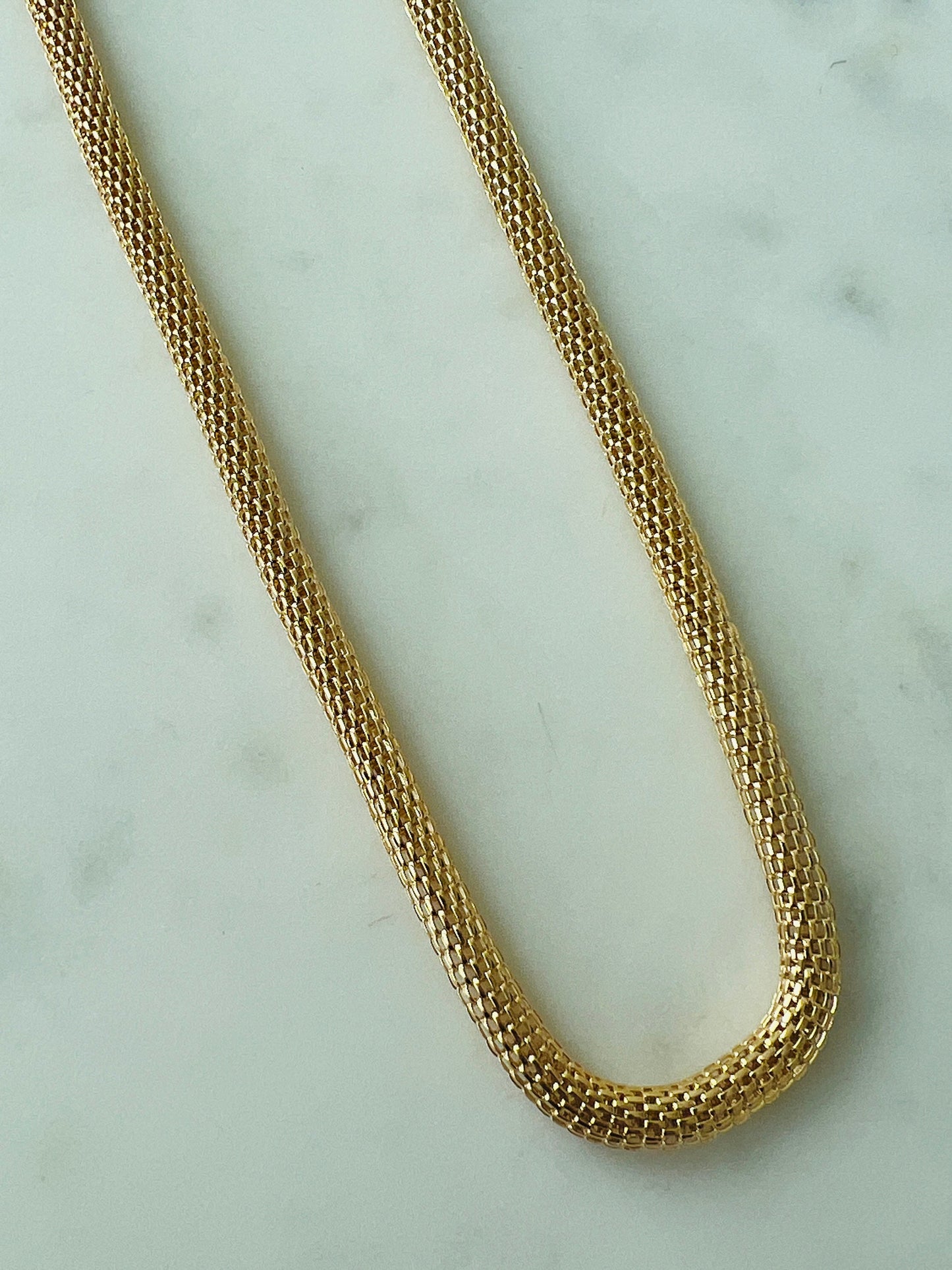 Gold Filled 6mm Mesh Necklace