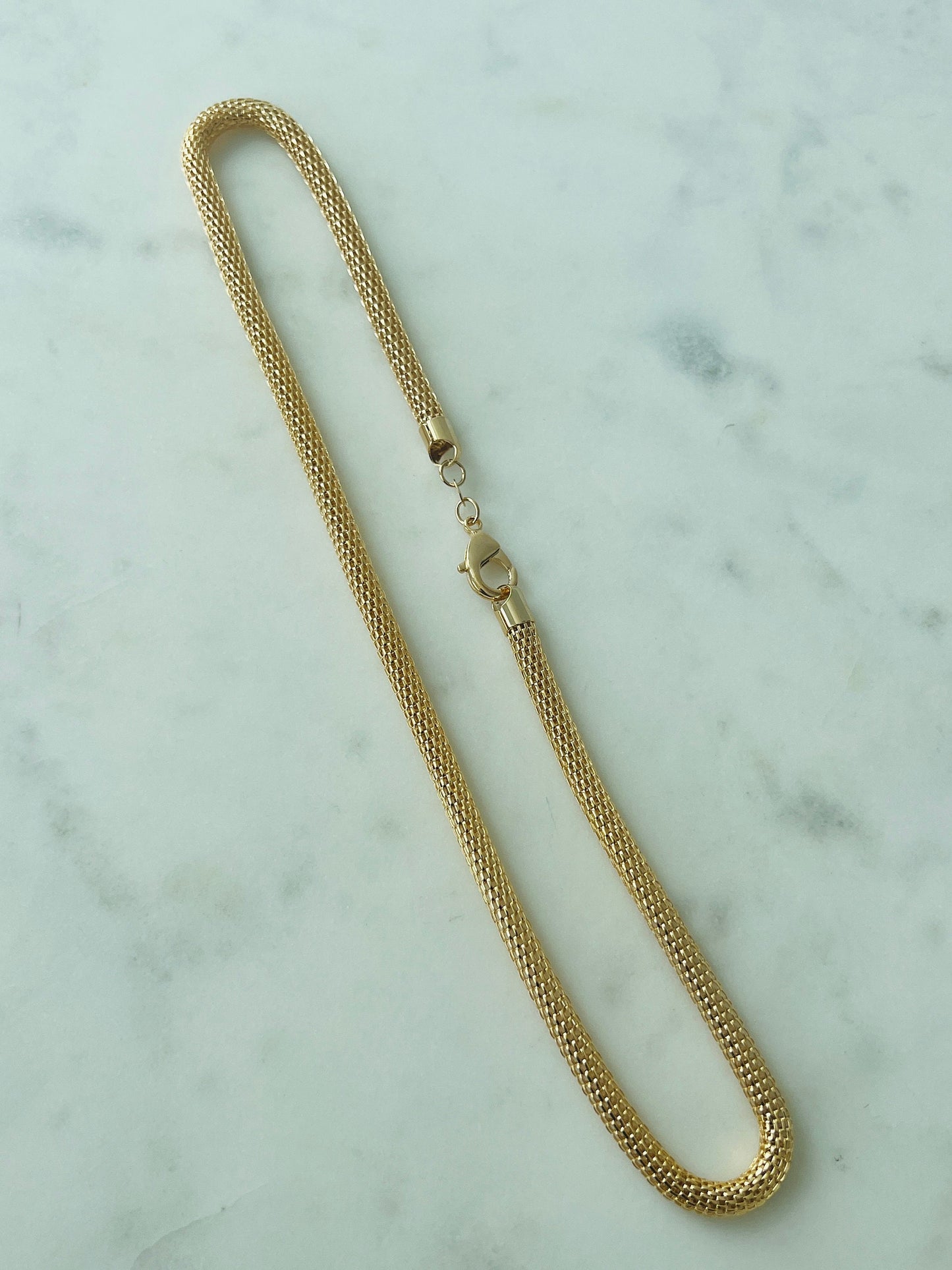 Gold Filled 6mm Mesh Necklace