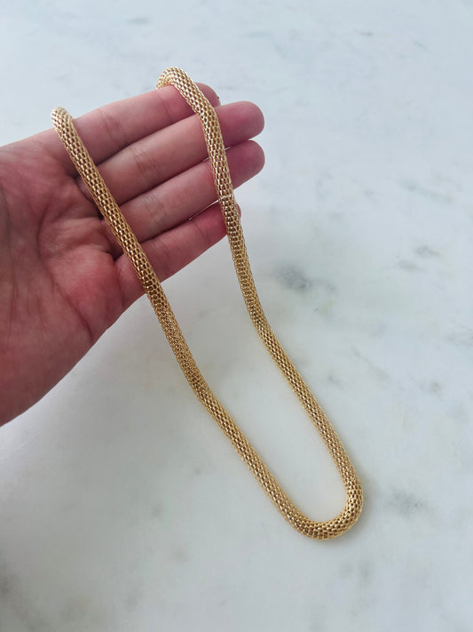 Gold Filled 6mm Mesh Necklace