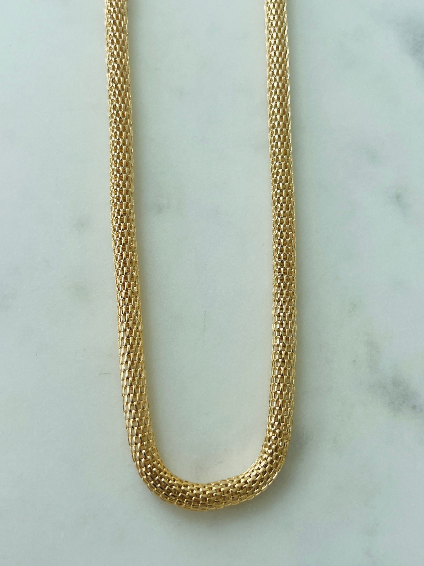 Gold Filled 6mm Mesh Necklace