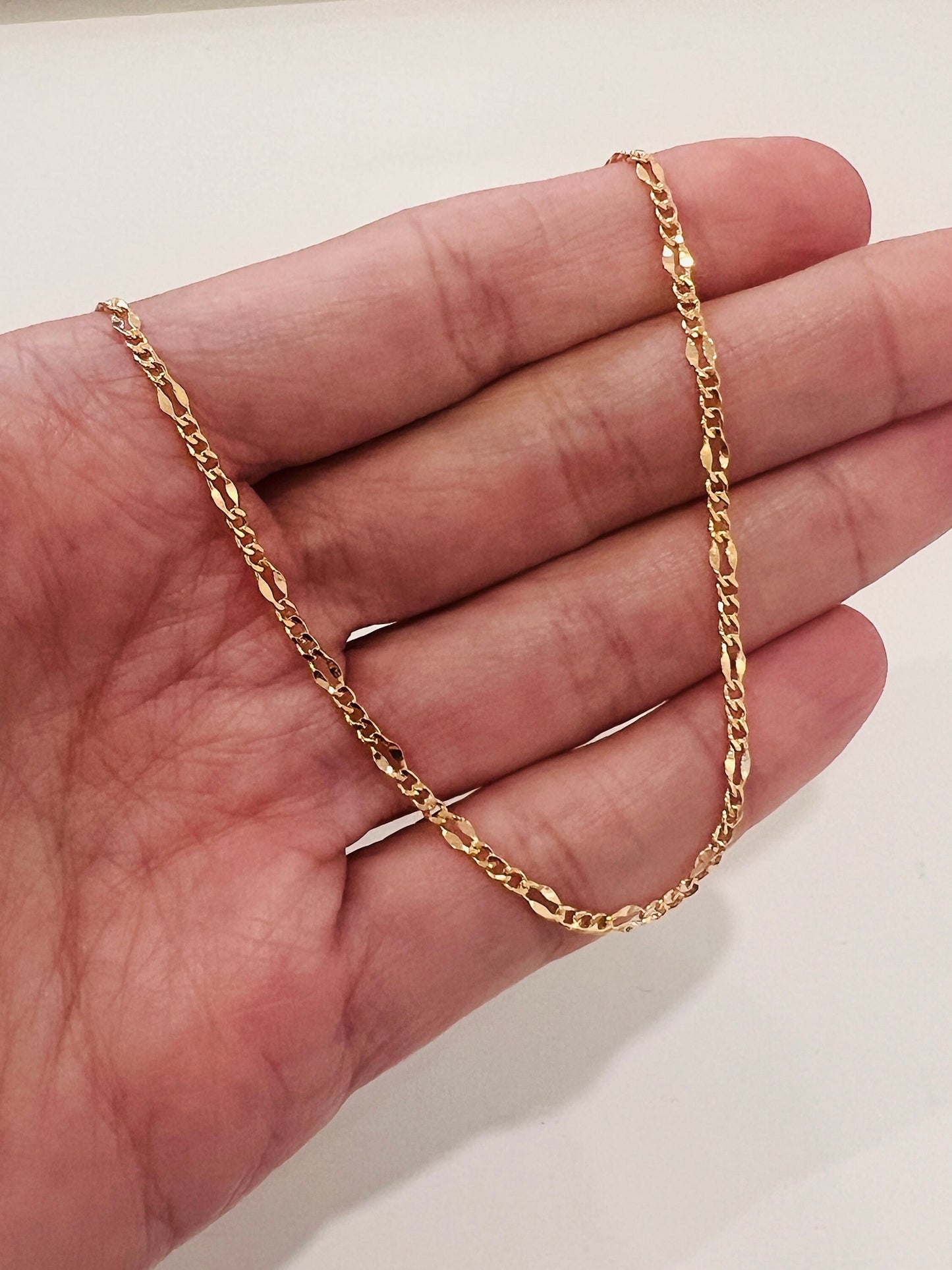 Gold Filled 1mm Curb Anklet