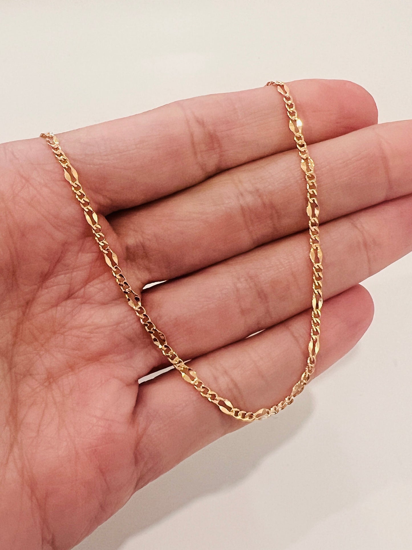 Gold Filled 1mm Curb Anklet