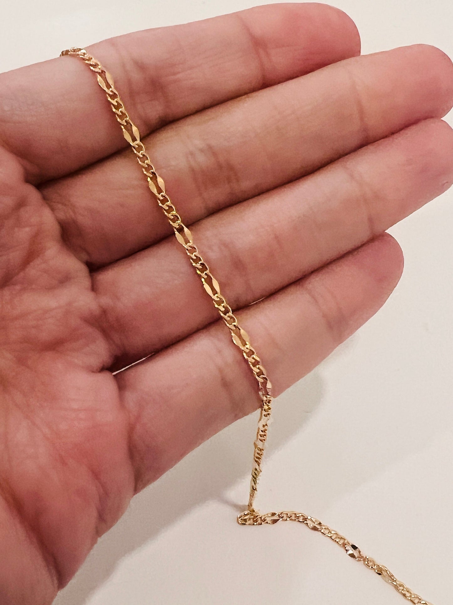 Gold Filled 1mm Curb Anklet