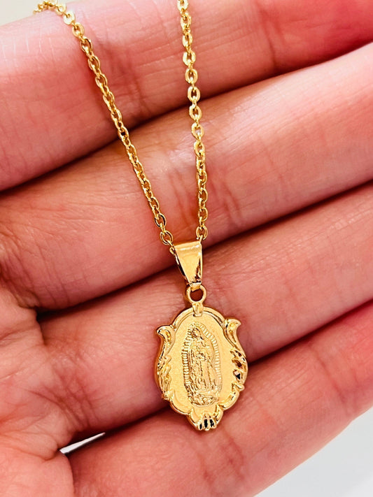 Gold Filled Our Lady of Guadalupe Necklace