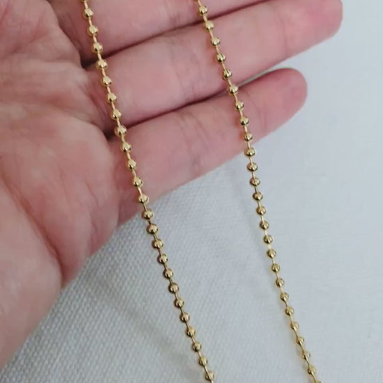 Ball Chain, Womens Necklace, Necklace for Women, Gold Filled Necklace, Gold Filled Chain, Gold Chain, Gold Necklace, Military Chain, Ball