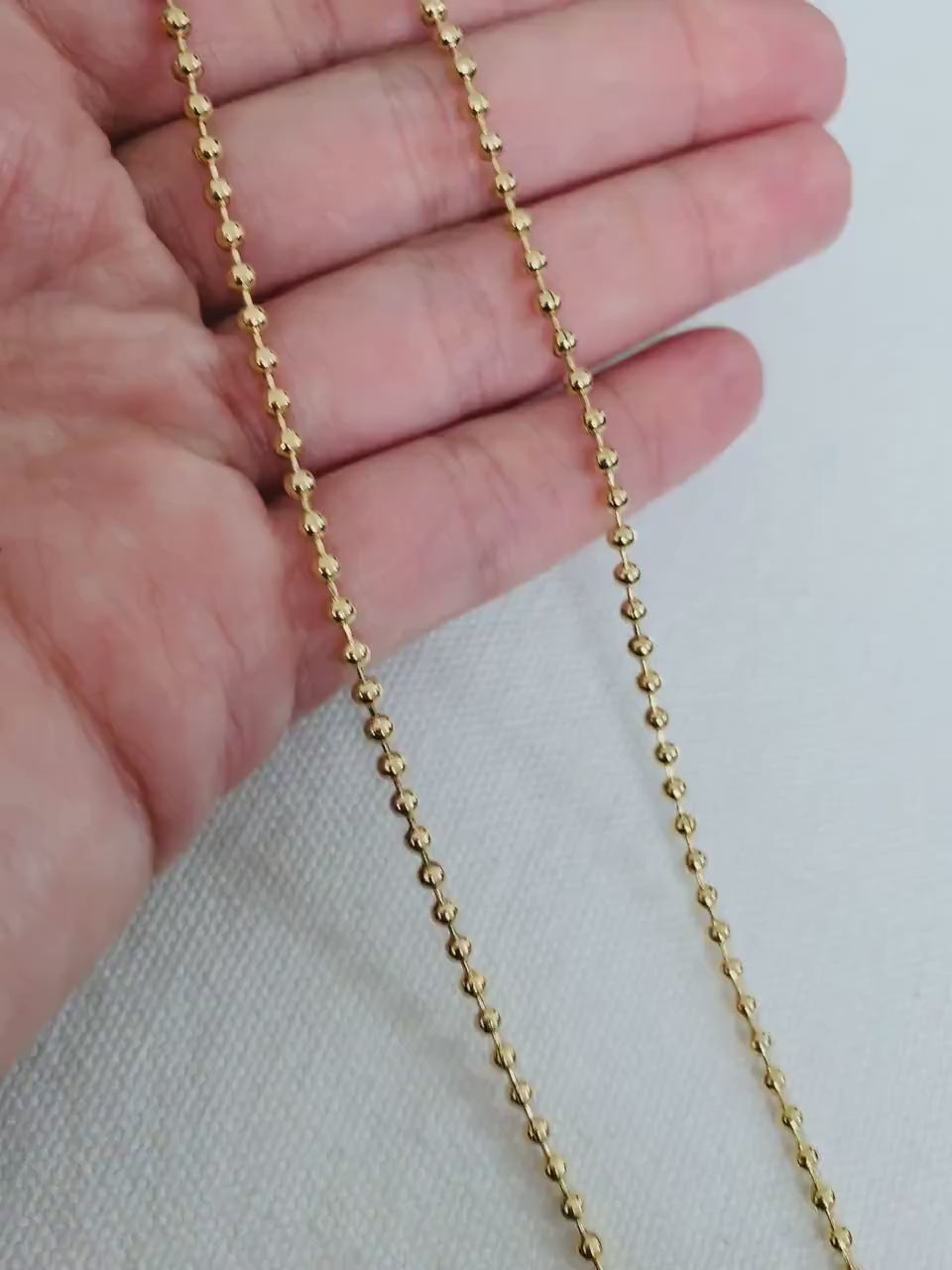 Ball Chain, Womens Necklace, Necklace for Women, Gold Filled Necklace, Gold Filled Chain, Gold Chain, Gold Necklace, Military Chain, Ball