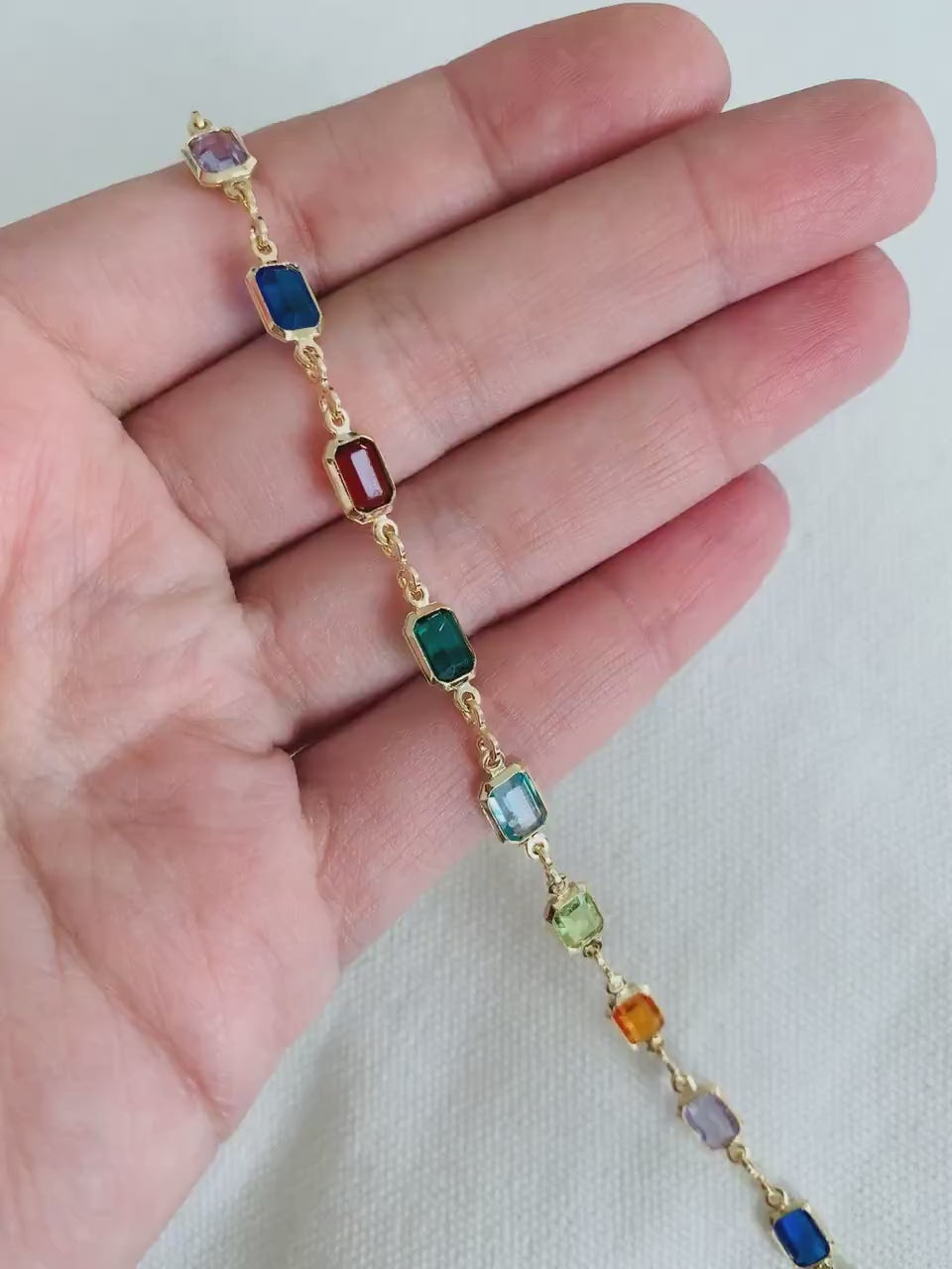 Gold Filled Gemstone Chain Anklet, Gold Layering Anklet, Gold Chain Anklet, Gemstone Anklet 18kt, Dainty Chain Bracelet, Anklets,Gold Anklet