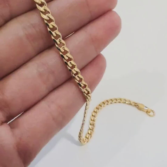 Gold Filled Curb Chain Bracelet, Gold Layering Bracelet, Gold Chain Bracelet, Curb Chain Bracelet 18kt, Dainty Chain Bracelet, Gift for Her