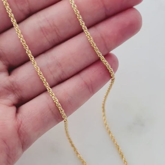 Rope Necklace, Rope Chain, Unisex Chain, Gold Filled Necklace, Gold Filled Rope Necklace, Necklace for Women,Women Jewelry,Chain for Pendant