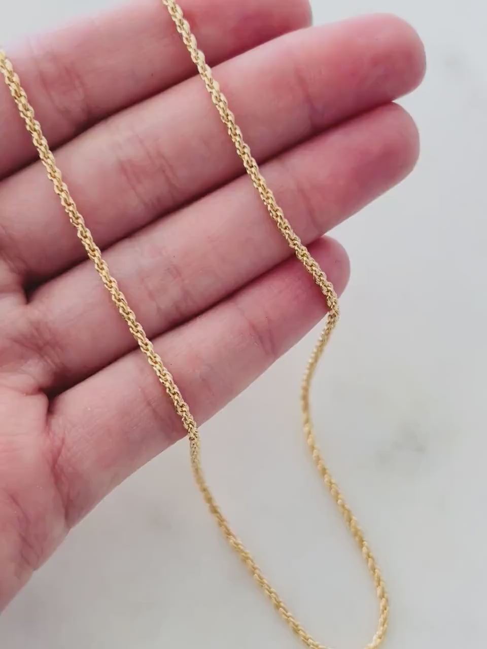 Rope Necklace, Rope Chain, Unisex Chain, Gold Filled Necklace, Gold Filled Rope Necklace, Necklace for Women,Women Jewelry,Chain for Pendant