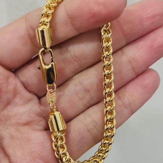 Gold Filled Bracelet, Gold Layering Bracelet, Gold Chain Bracelet, Bracelet 18kt, Chunky Chain Bracelet, Gift for Her, Layering Bracelet,