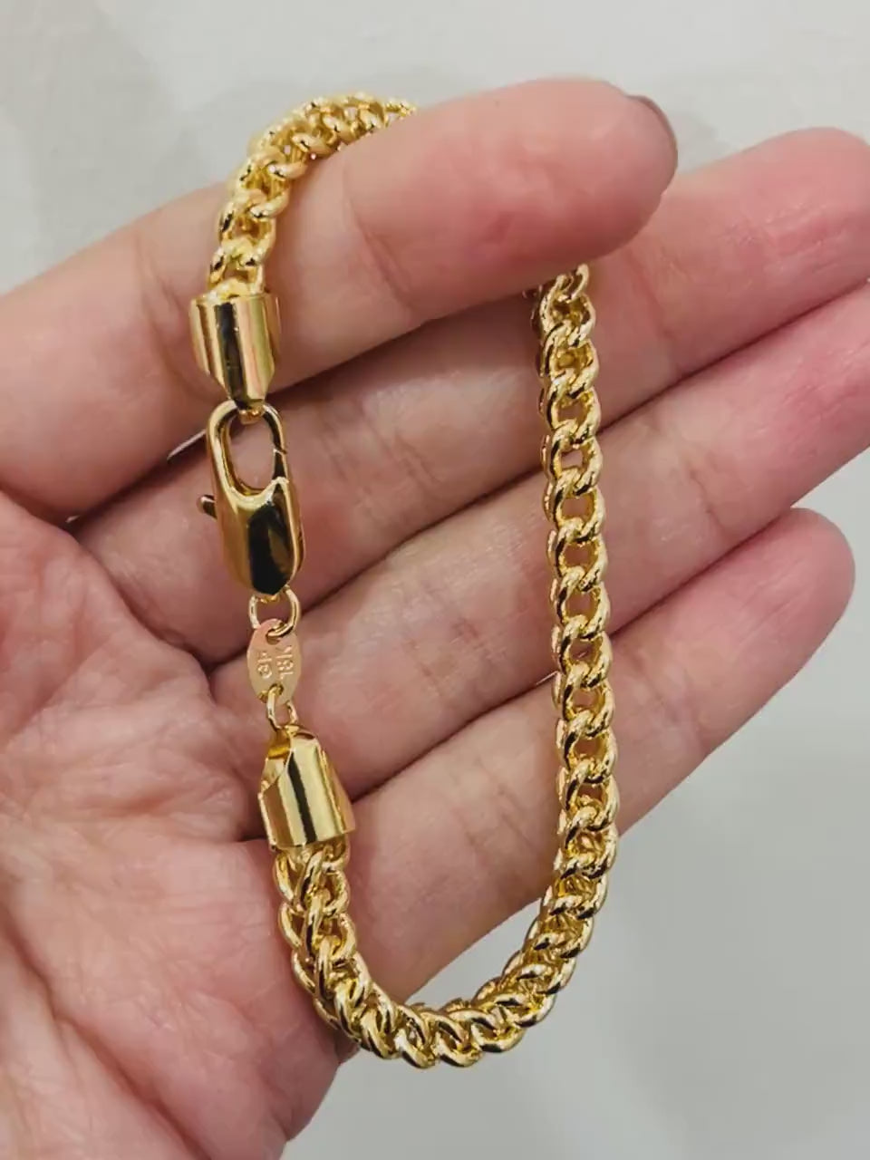 Gold Filled Bracelet, Gold Layering Bracelet, Gold Chain Bracelet, Bracelet 18kt, Chunky Chain Bracelet, Gift for Her, Layering Bracelet,