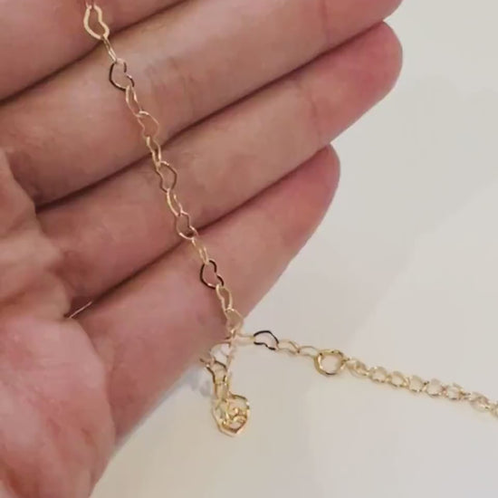 Heart Bracelet, Gold Filled Bracelet, Gold Bracelet, Bracelet, Gold Bracelet, Chain Bracelet,Dainty Gold Bracelet, Delicate Bracelet, Heart