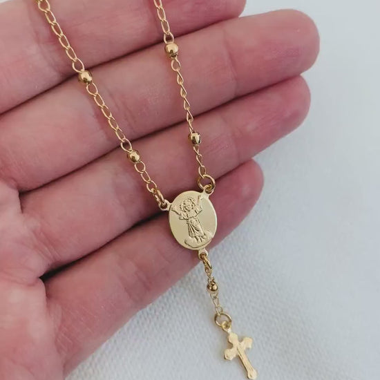 Rosary Bracelet,Cross Bracelet, Cross Jewelry, Cross Bracelet Woman, Gold Filled Bracelet, Dainty Bracelet, Layering Bracelet, Dainty Cross