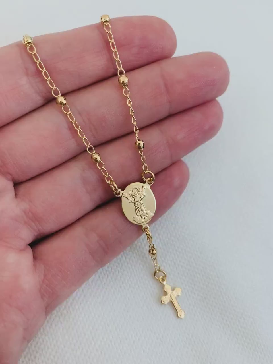 Rosary Bracelet,Cross Bracelet, Cross Jewelry, Cross Bracelet Woman, Gold Filled Bracelet, Dainty Bracelet, Layering Bracelet, Dainty Cross