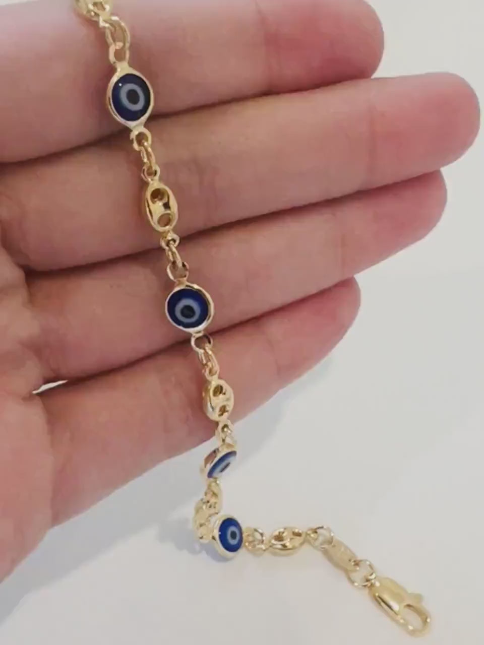 18kt Gold Filled Bracelet, Gold Bracelet, Bracelet, Dainty Chain Bracelet,Evil Eye Bracelet, Lucky Eye, Evil Eye Jewelry